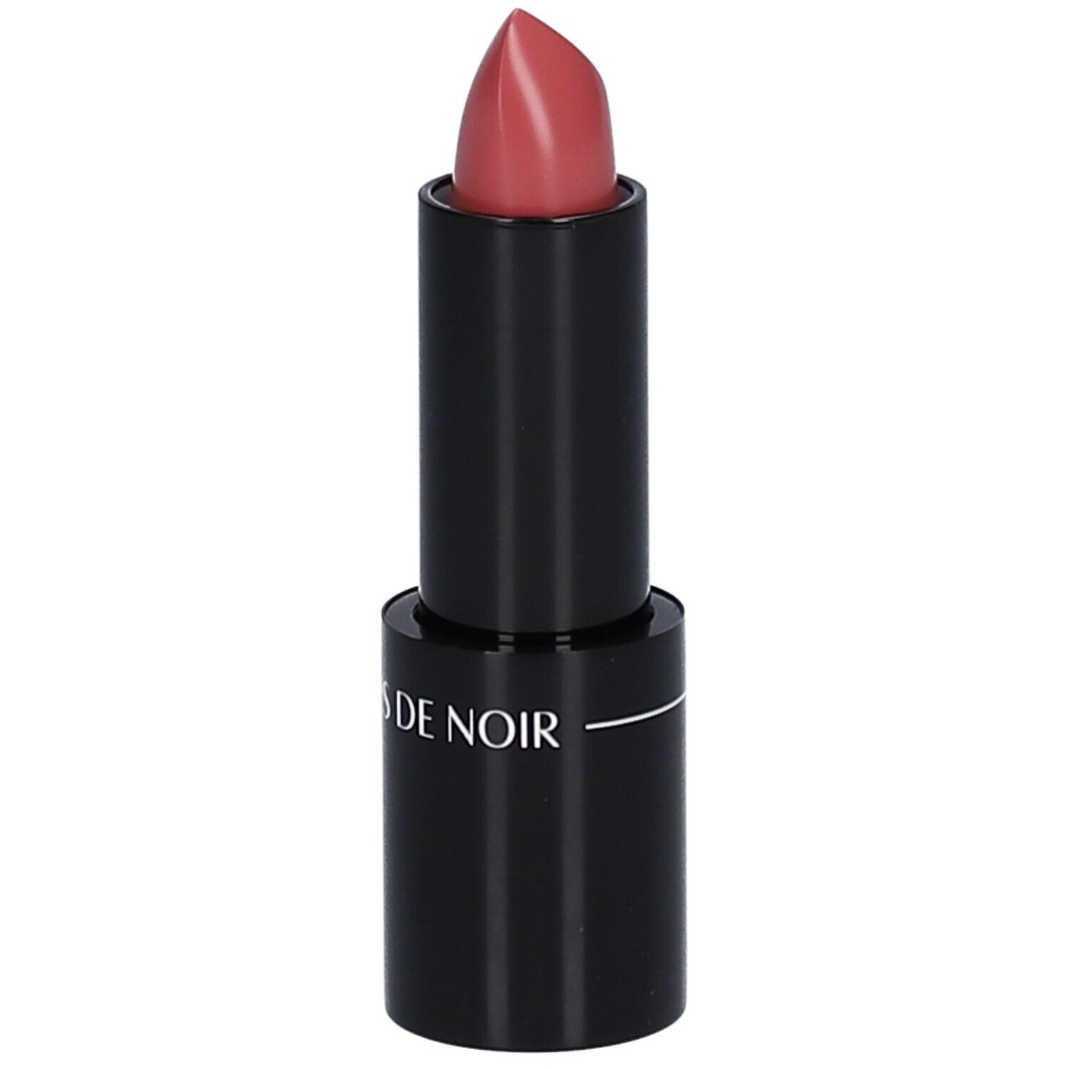 Lippenstift, rosa, Les Couleurs de Noir. Schwarzer Stift, Lippenstiftspitze sichtbar.