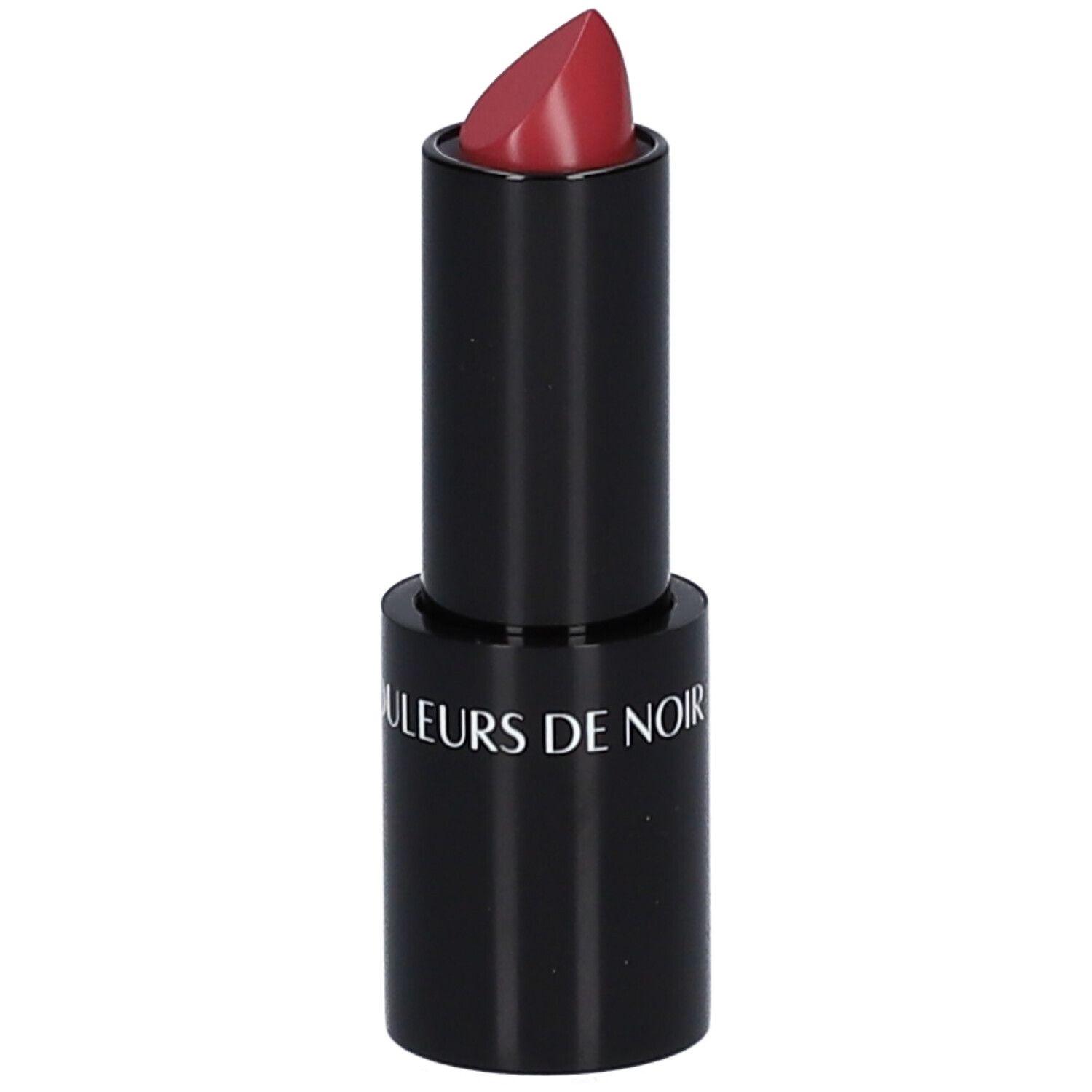 Rouge à lèvres Wild Rose, couleur rouge-brun. Etui noir. Inscription: COULEURS DE NOIR.