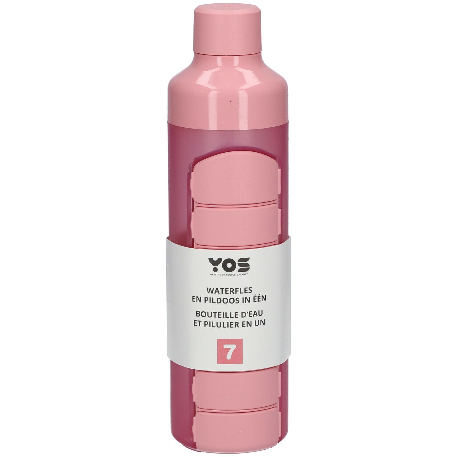 YOS Wasserflasche und Wochenpaper in einem Perfect pink