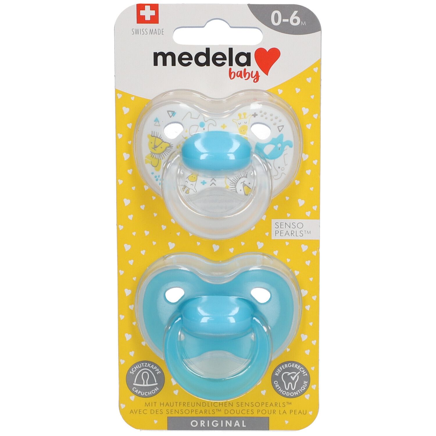 Medela Baby Original Sucette Turquoise 0-6 Mois DUO 2 tétine