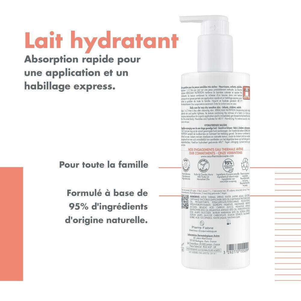 Dos du tube blanc. Texte en plusieurs langues. Ingrédients, instructions d'utilisation et informations fabricant.