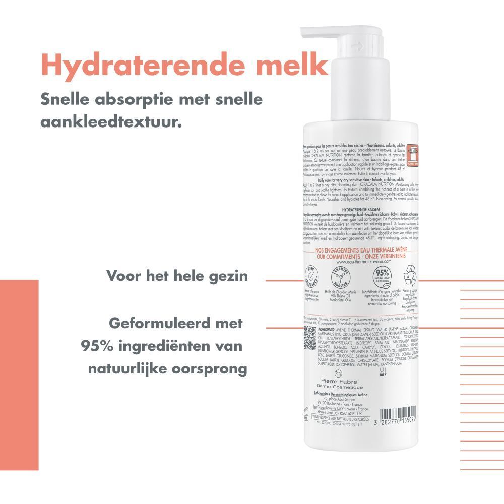 Achterkant van de witte tube. Tekst in verschillende talen. Ingrediënten, gebruiksaanwijzing en fabrikantinfo.