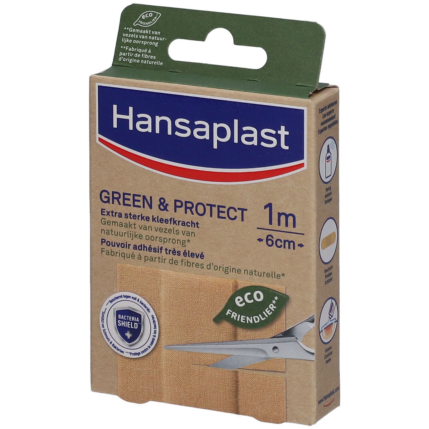 Hansaplast Pansements Green & Protect 1 m x 6 cm