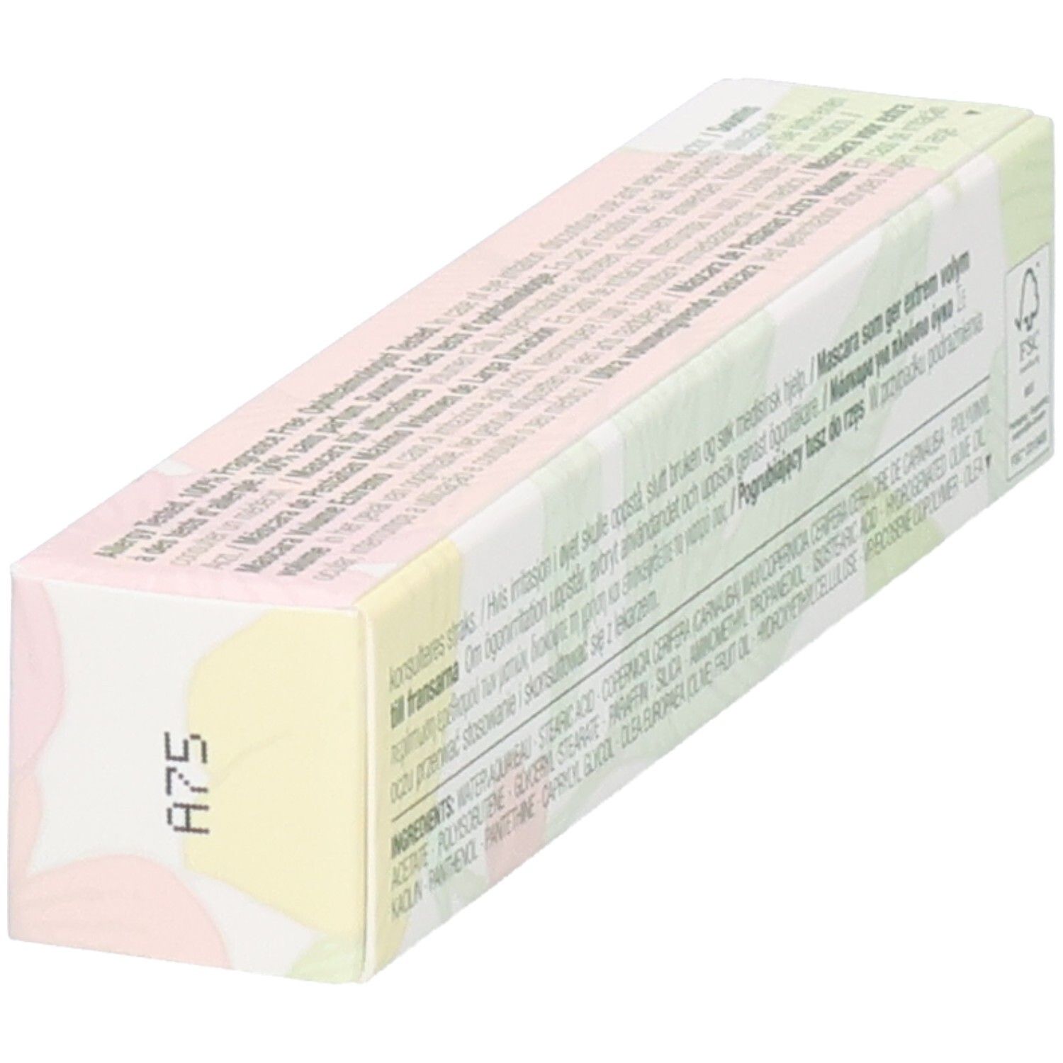 Clinique Chubby Lash Mascara Verpackung mit Inhaltsstoffen und Anwendungshinweisen.