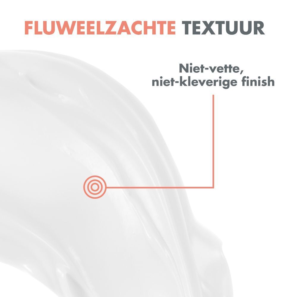 Close-up van de crème textuur. Niet-vette, niet-klevende finish.