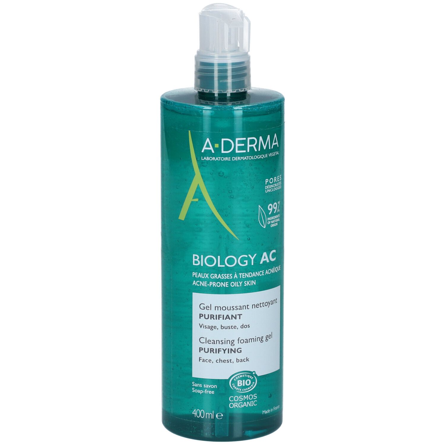 A-Derma Biology AC nettoyage gel moussant nettoyant bio