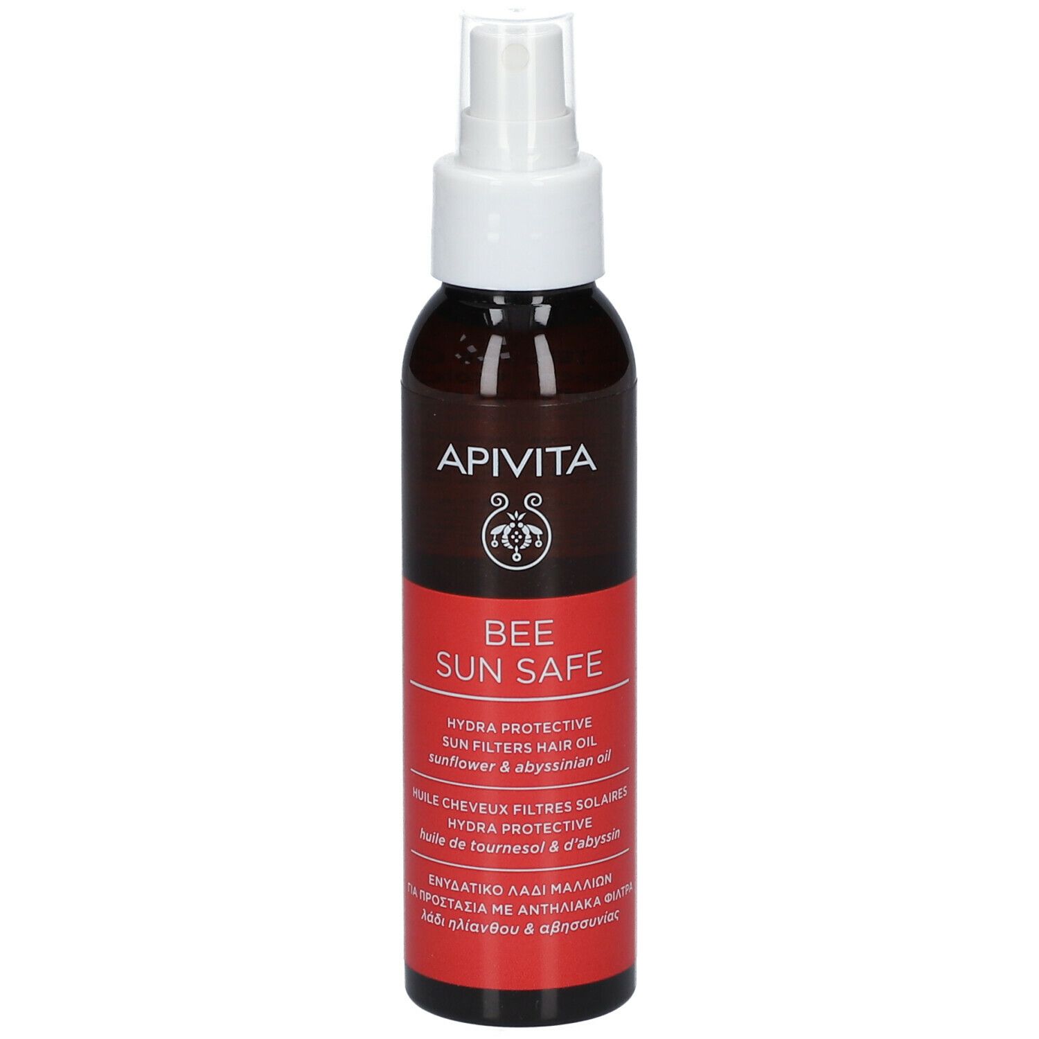 Apivita Bee Sun Safe Huile Cheveux Filtres Solaires Hydra Protective Huile de Tournesol & d'Abyssin