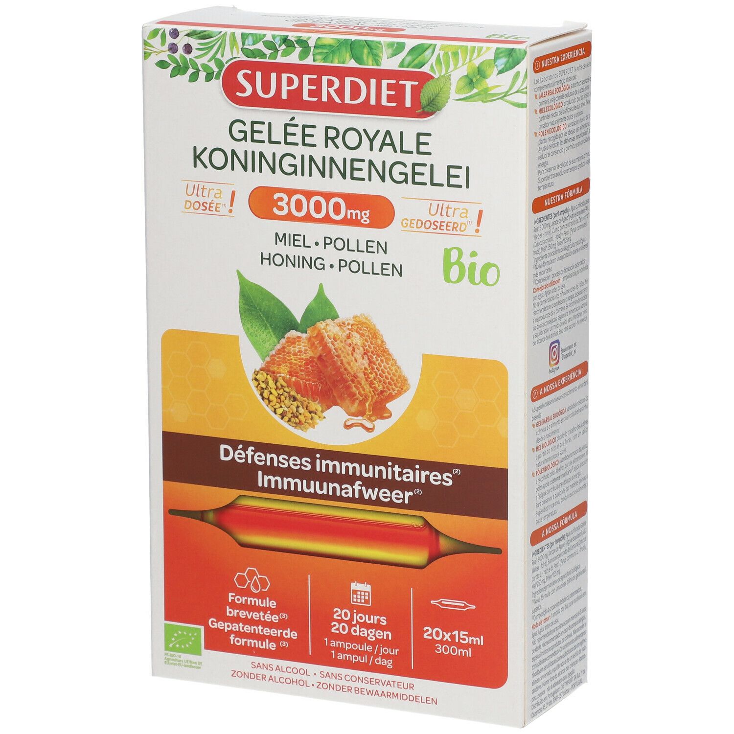 Superdiet Gelée Royale 3000 mg Bio