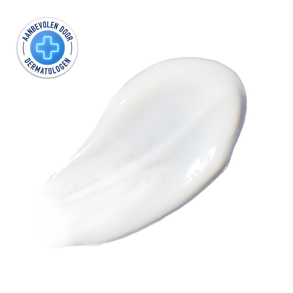 Vlek witte crème. Logo van dermatologen.