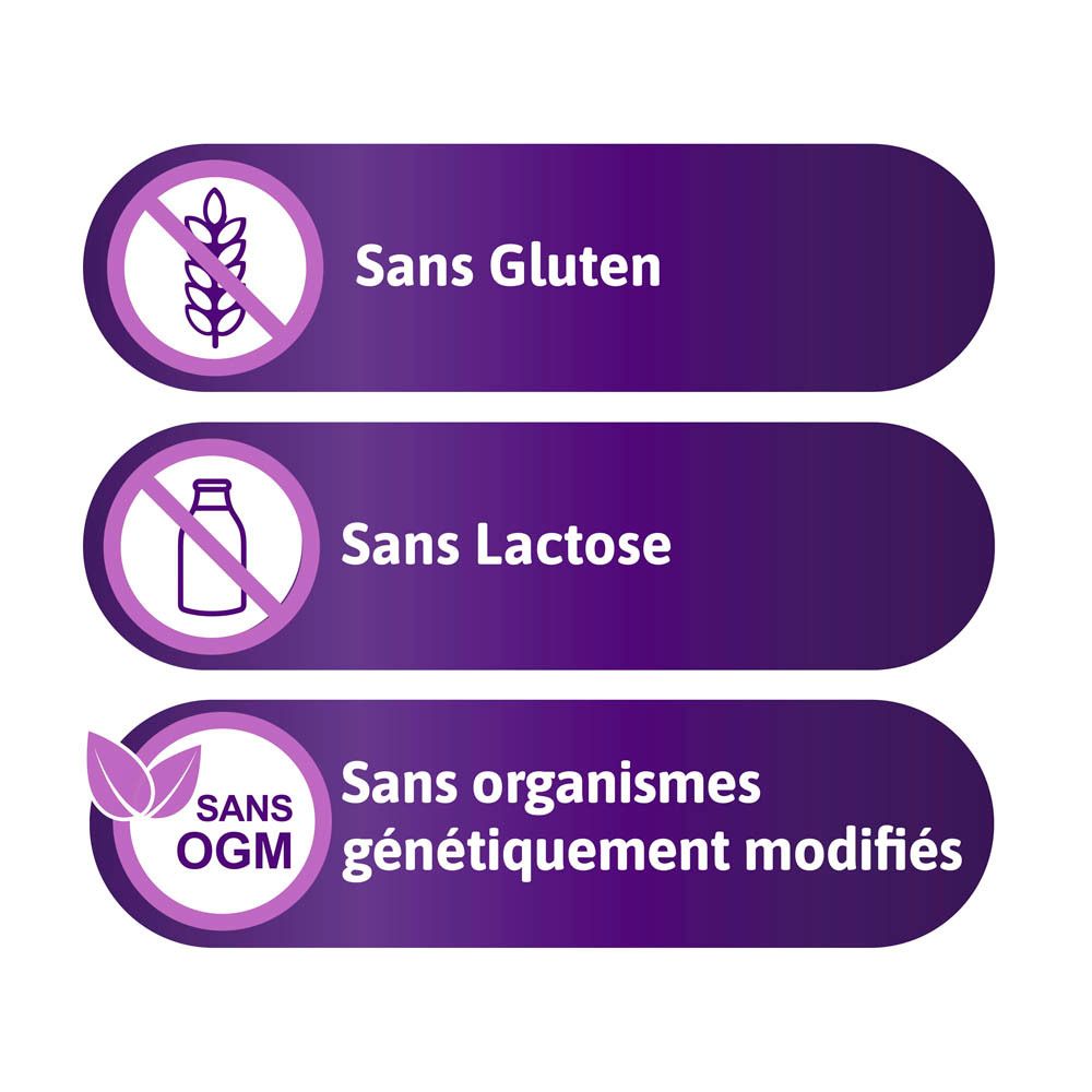 Infographie. Arrière-plan violet avec trois étapes de grossesse.