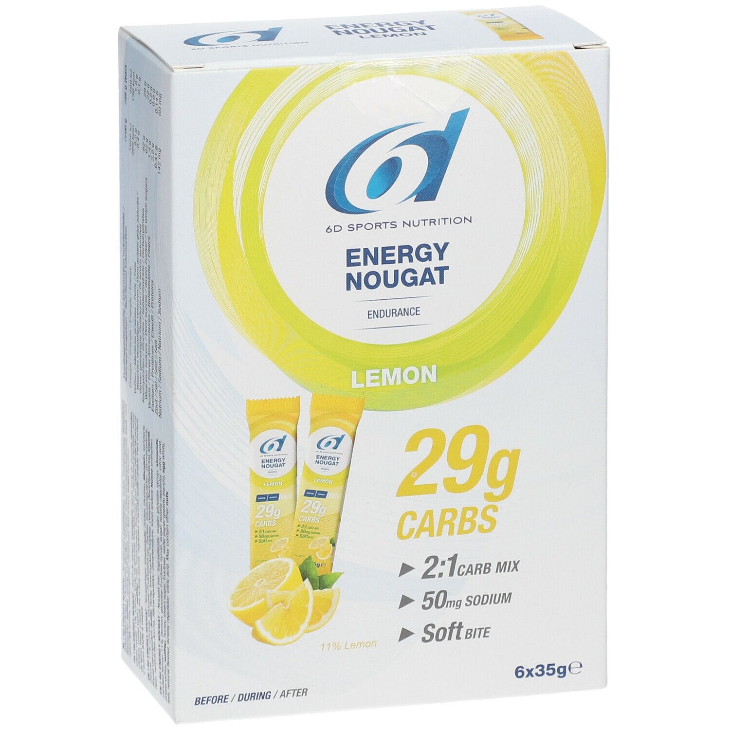 6D Sports Nutrition Energy Nougat Zitrone