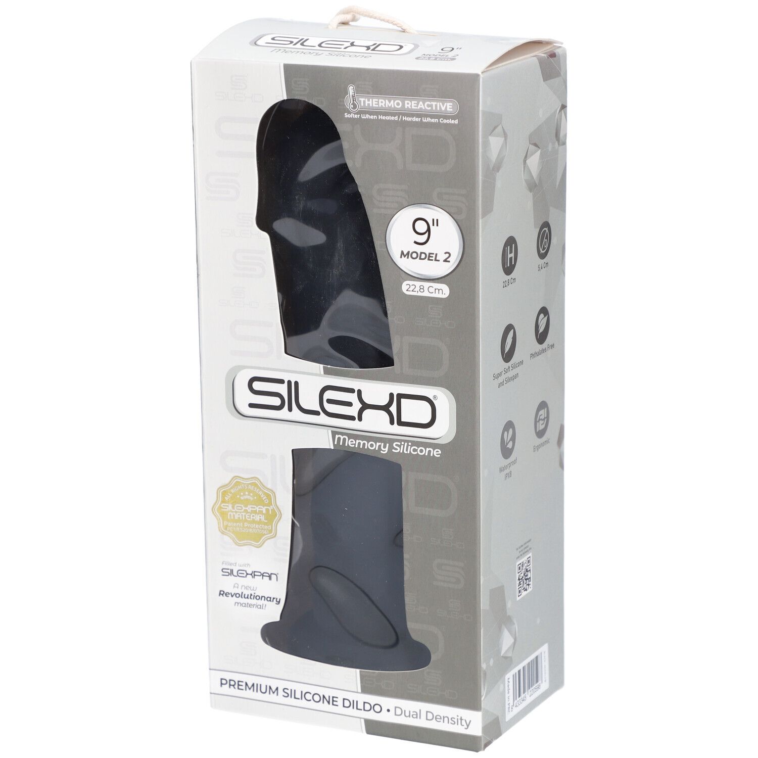 Silexd Premium Silicone Dildo Modèle 2 Noir 23 cm