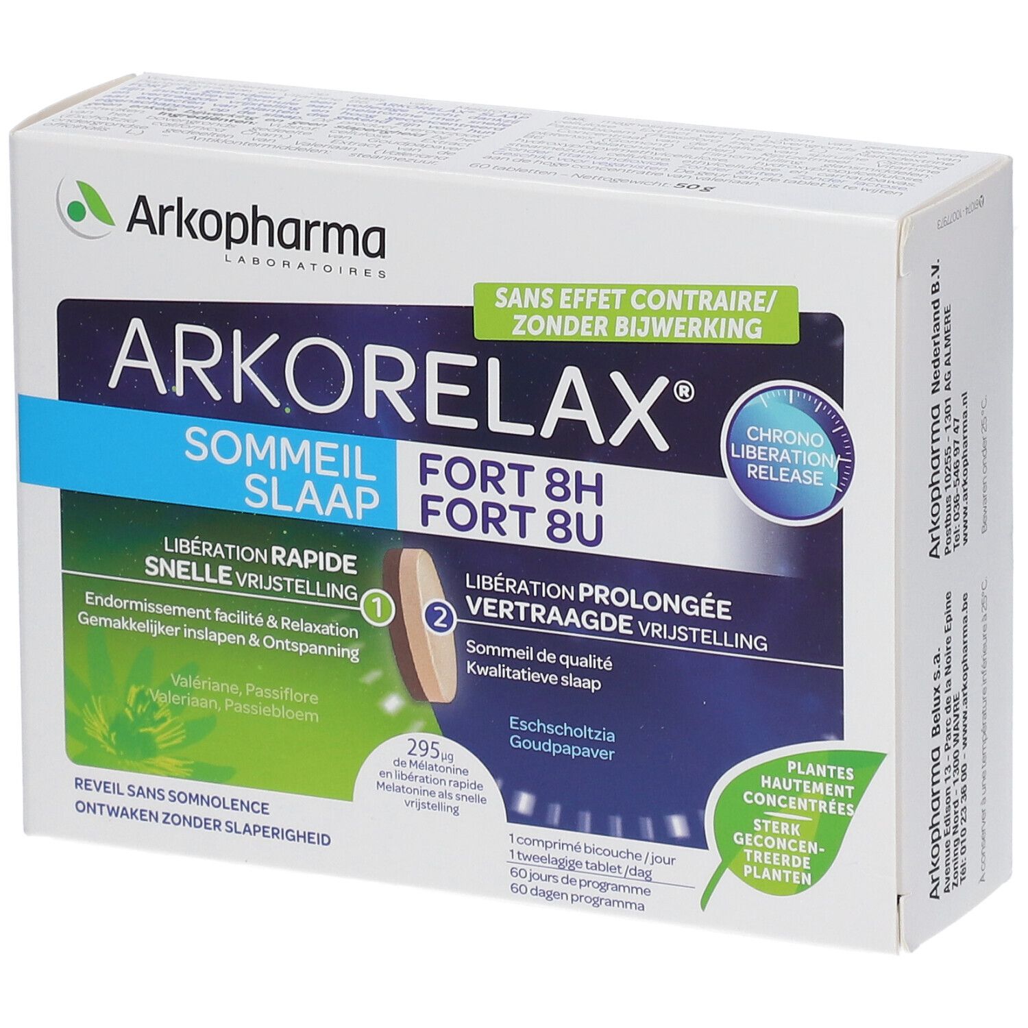 Arkorelax® Slaap Fort 8h 60 Gecomprimeerde tabletten