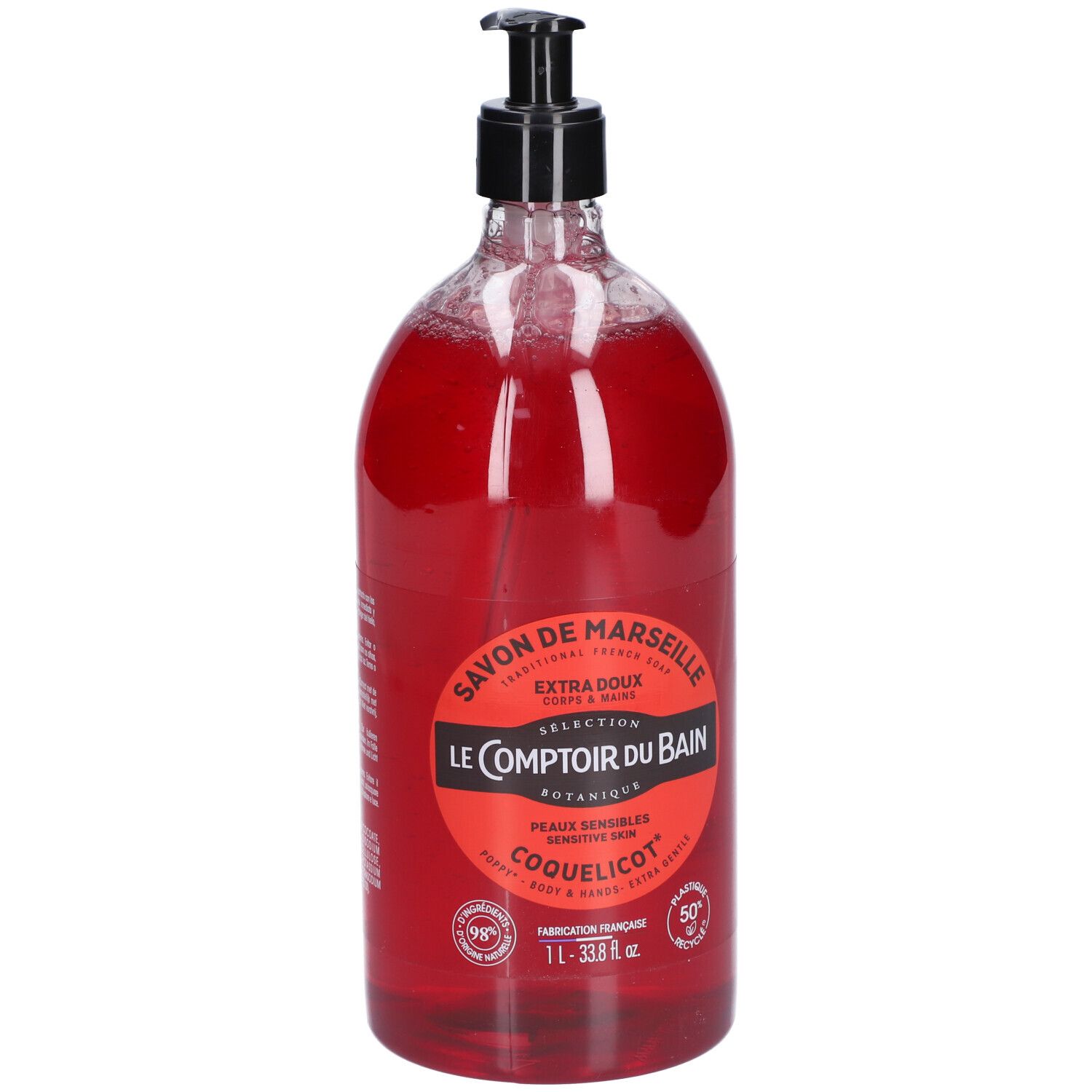 Le Comptoir du Bain Marseille Zeep Papaver 1000 ml Flüssigseife