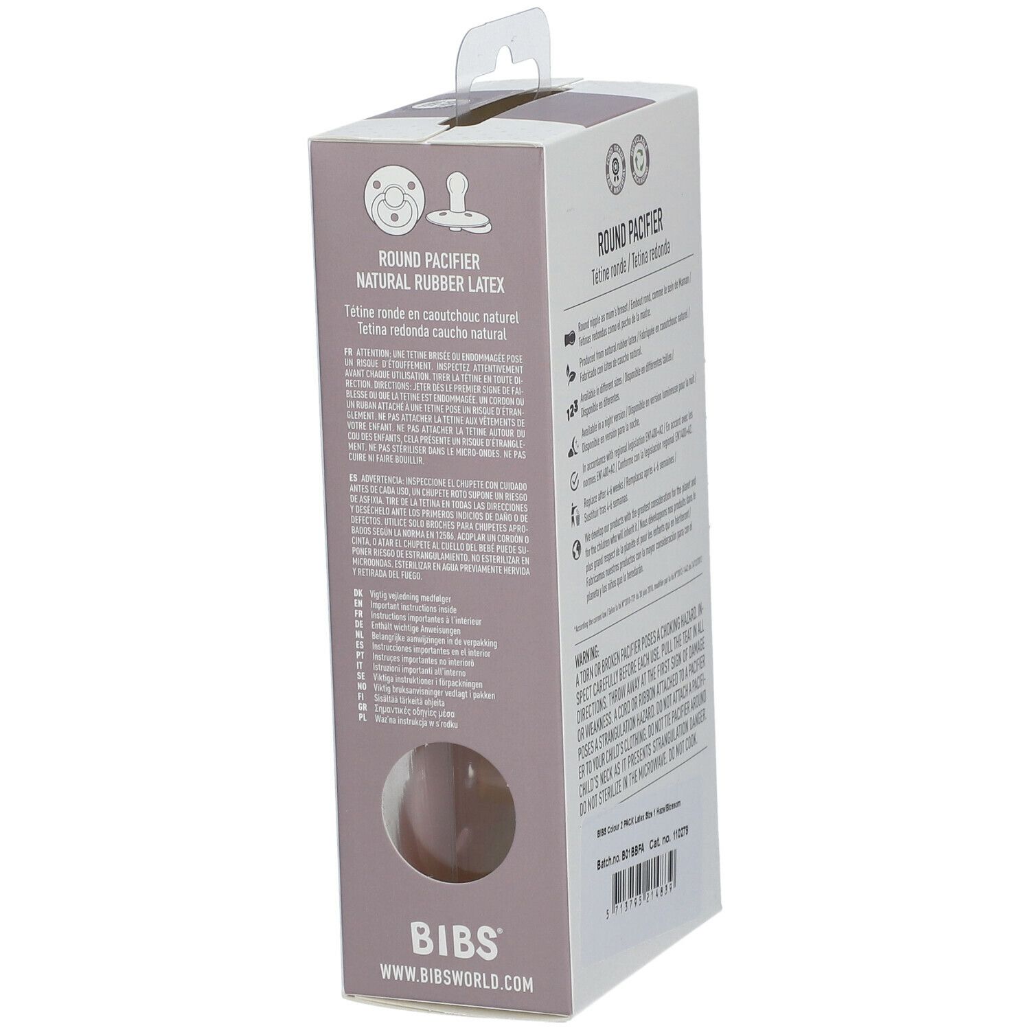 BIBS® BIBS COULEUR Beruhigungssauger Haselnuss - Blume 0 - 6 Monate Größe 1