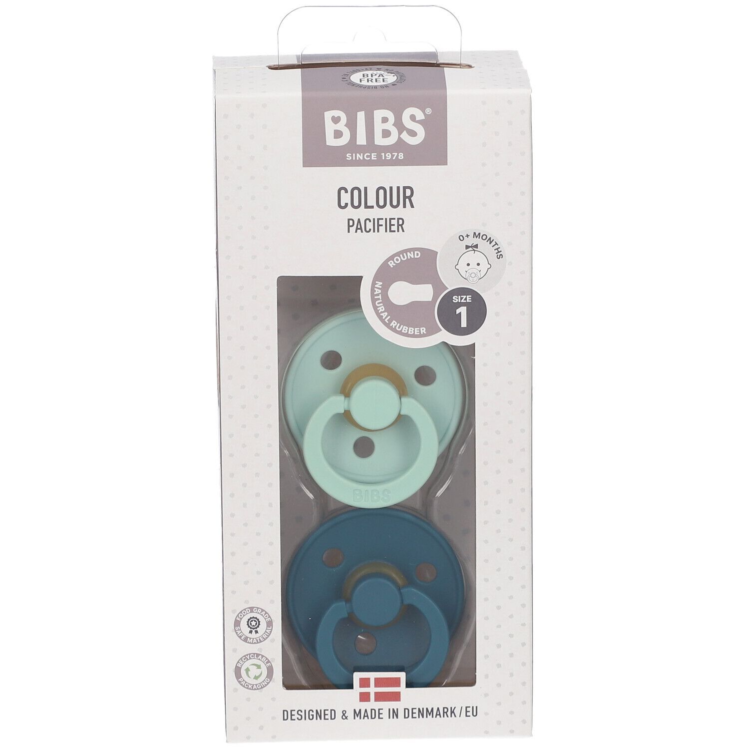 BIBS® BIBS COULEUR Schnuller Mint - Forest Lake 0 - 6 Monate Größe 1