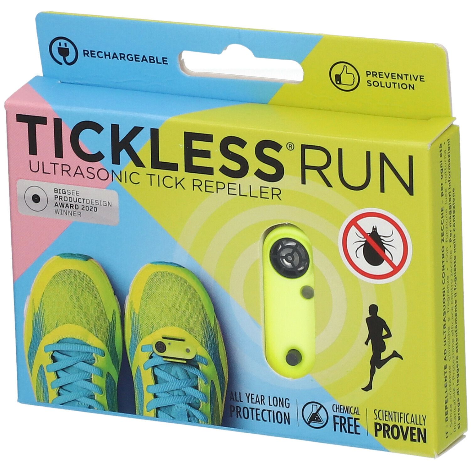 Tickless® Run Expulseur Ultrasonique Tique/Puce Neon