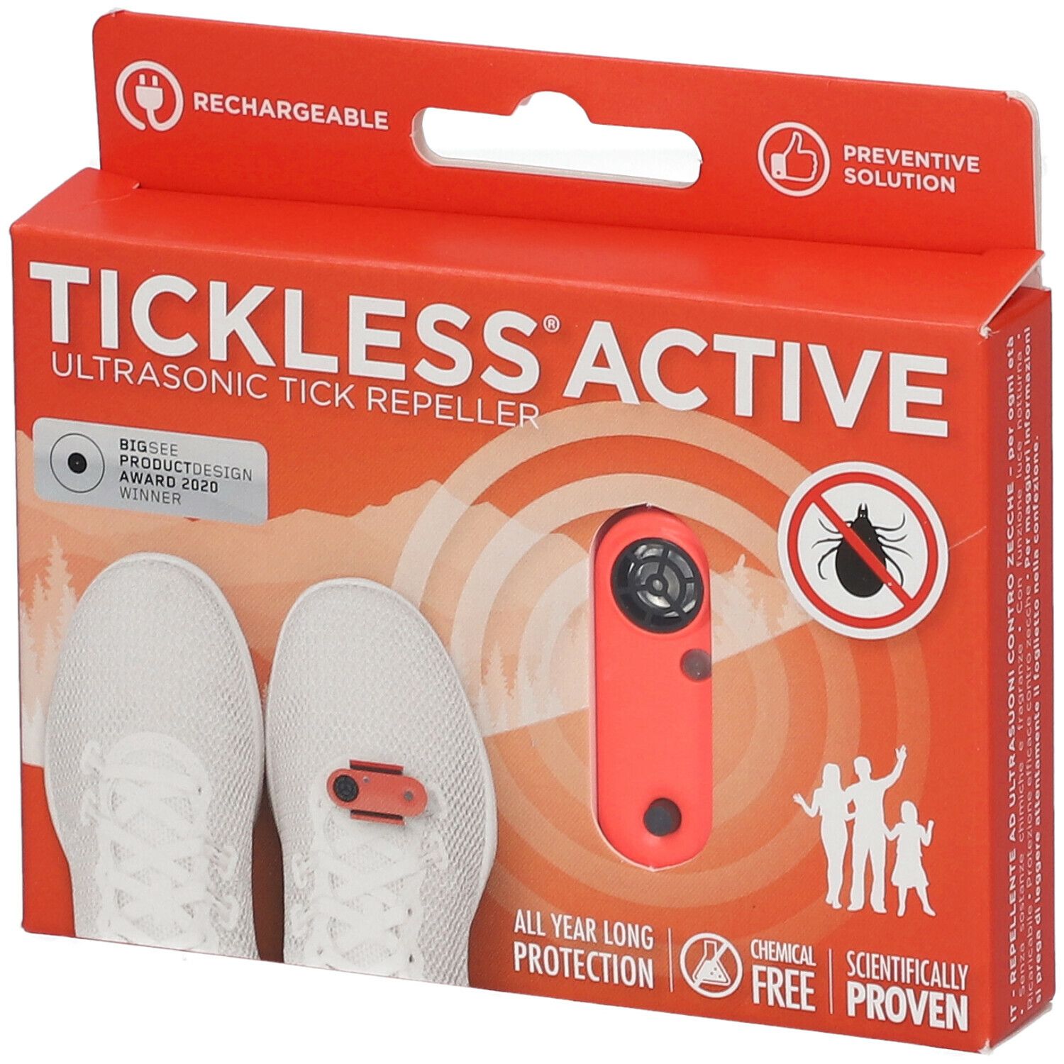 Tickless® Active Expulseur Ultrasonique Tique/Puce Corail