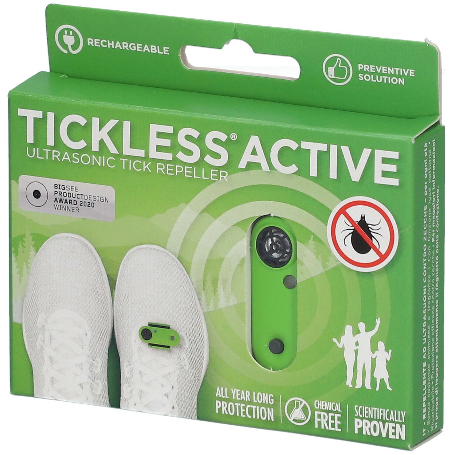 Tickless® Active Expulseur Ultrasonique Tique/Puce Vert