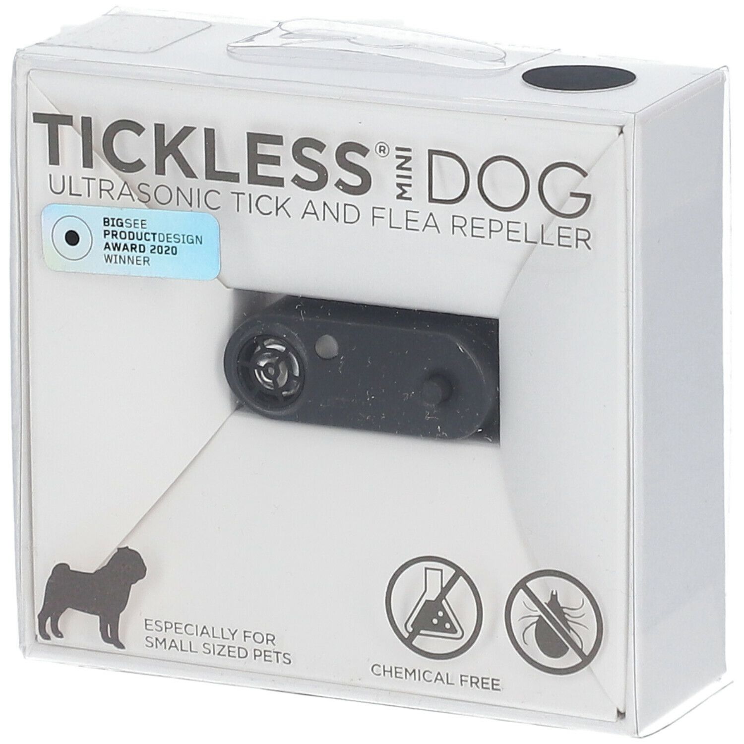 Tickless® Mini Chien Expulseur Ultrasonique Tique/Puce Noir