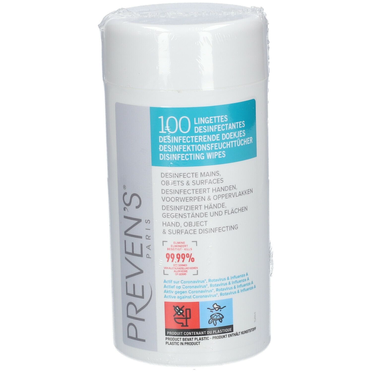 Preven's Desinfecte Mains 100 lingettes