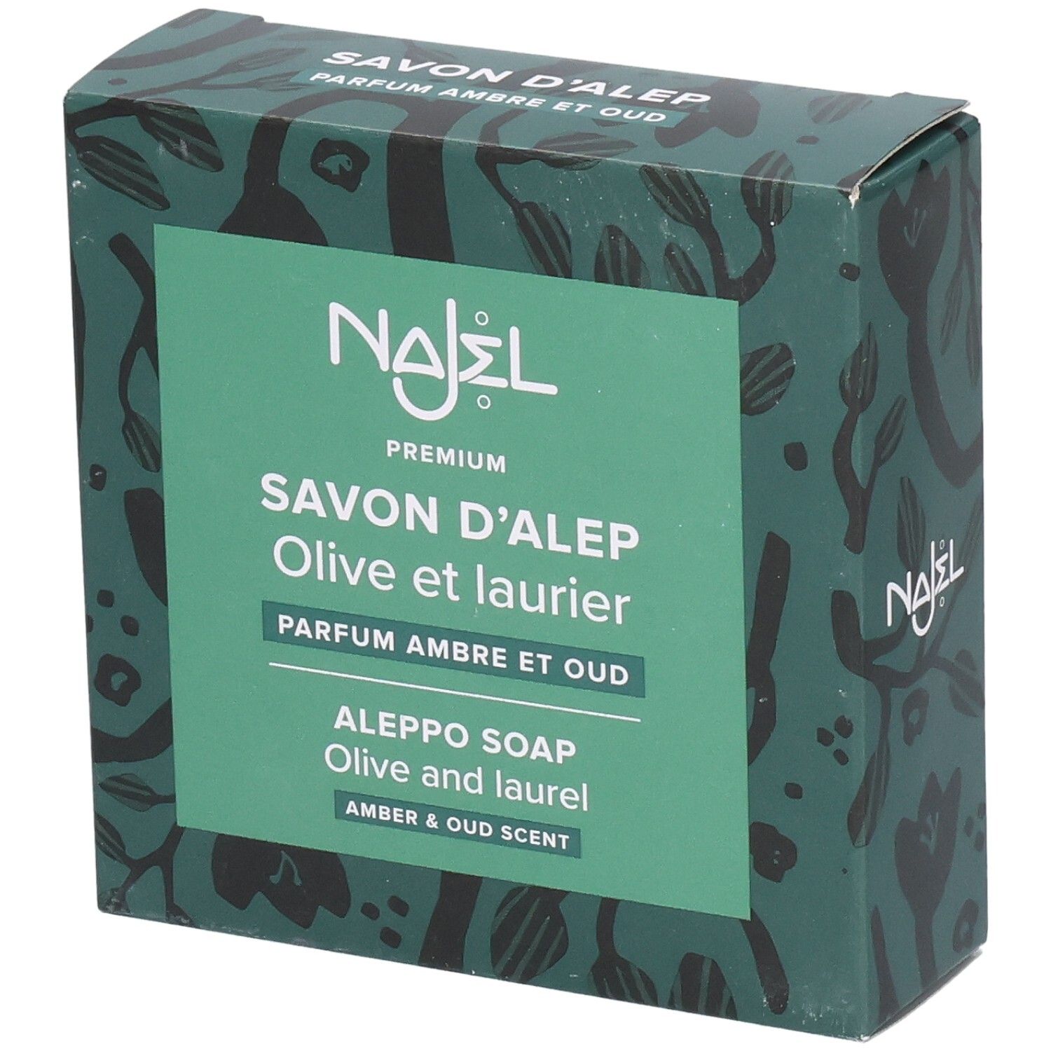Najel Savon D Alep Huile Olive Baies De Laurier Parfum Ambre Et Oud Visage Corps Cheveux 150 g Seife
