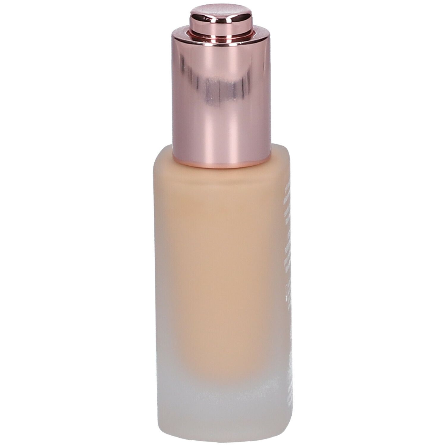 BioNike DEFENCE COLOR foundation. Fles met roségouden dop. Beige vloeistof.