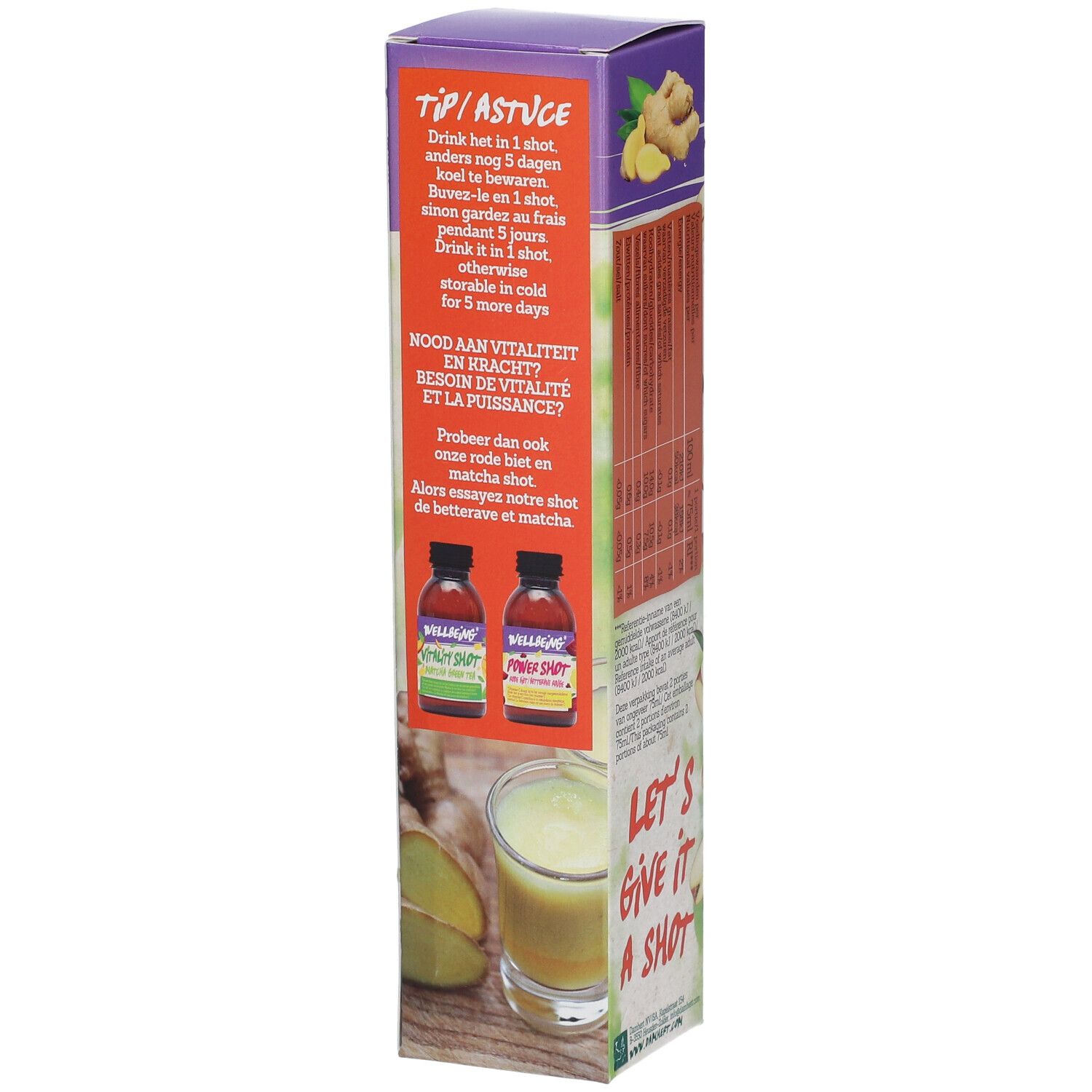 Damhert Wellbeing Energy shot Ingwer (Duo)