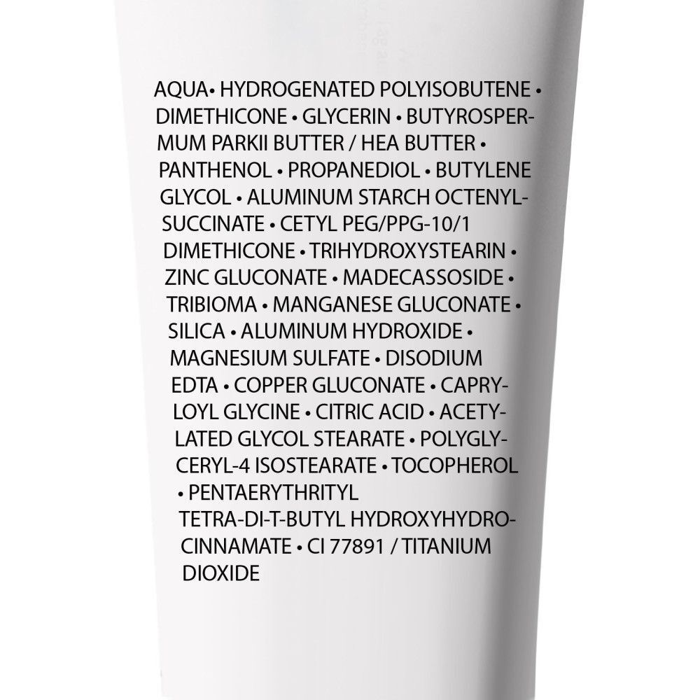 Ingrediënten. Tekst: Aqua, Glycerine, Panthenol, Madecassoside, etc. Productnaam en merk niet zichtbaar.