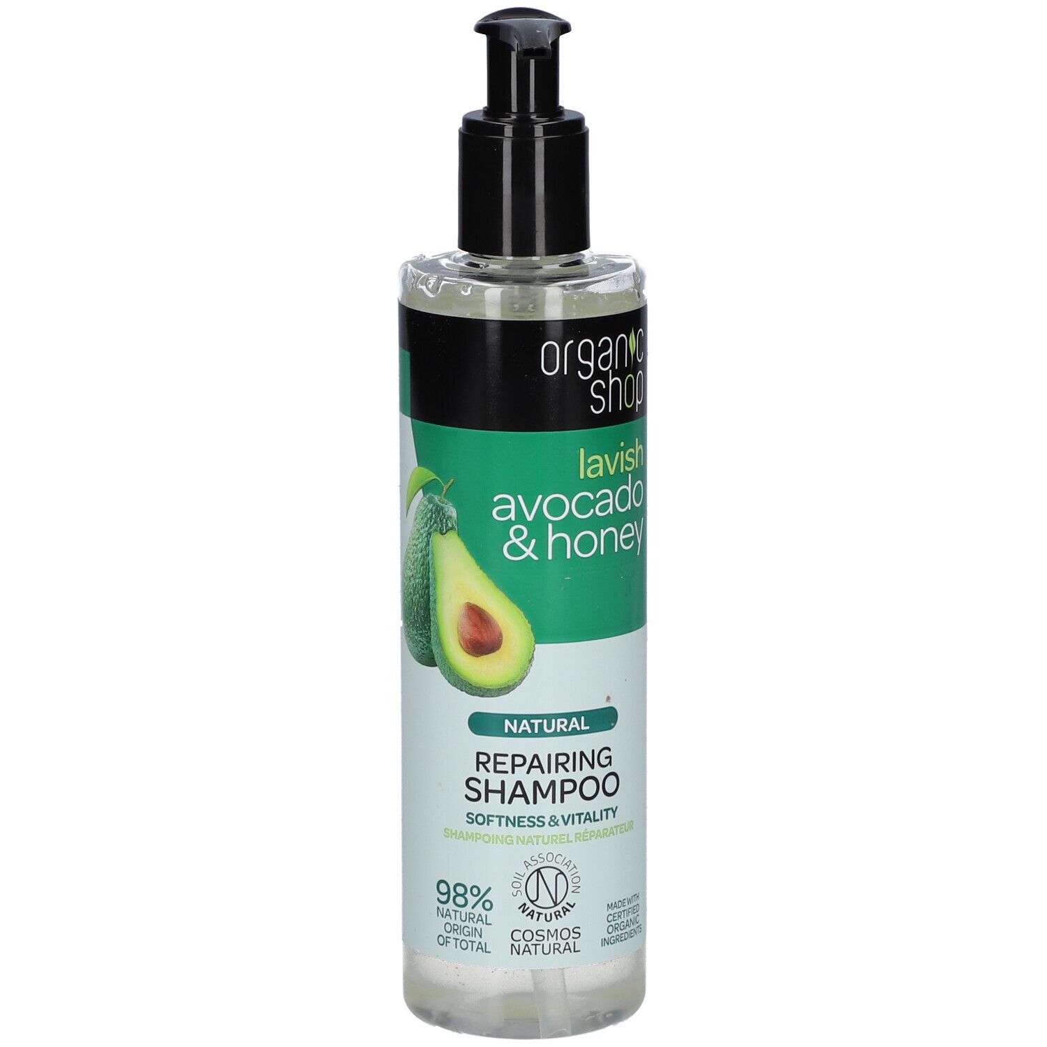 Organic Shop Lavish Avocado & Honey Natural Repairing Shampoo 20,8x5x5 cm