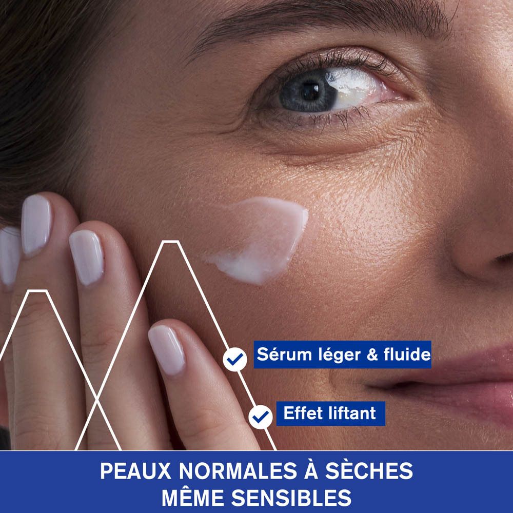 Sérum Uriage Age Lift. Dos du flacon. Texte en plusieurs langues.