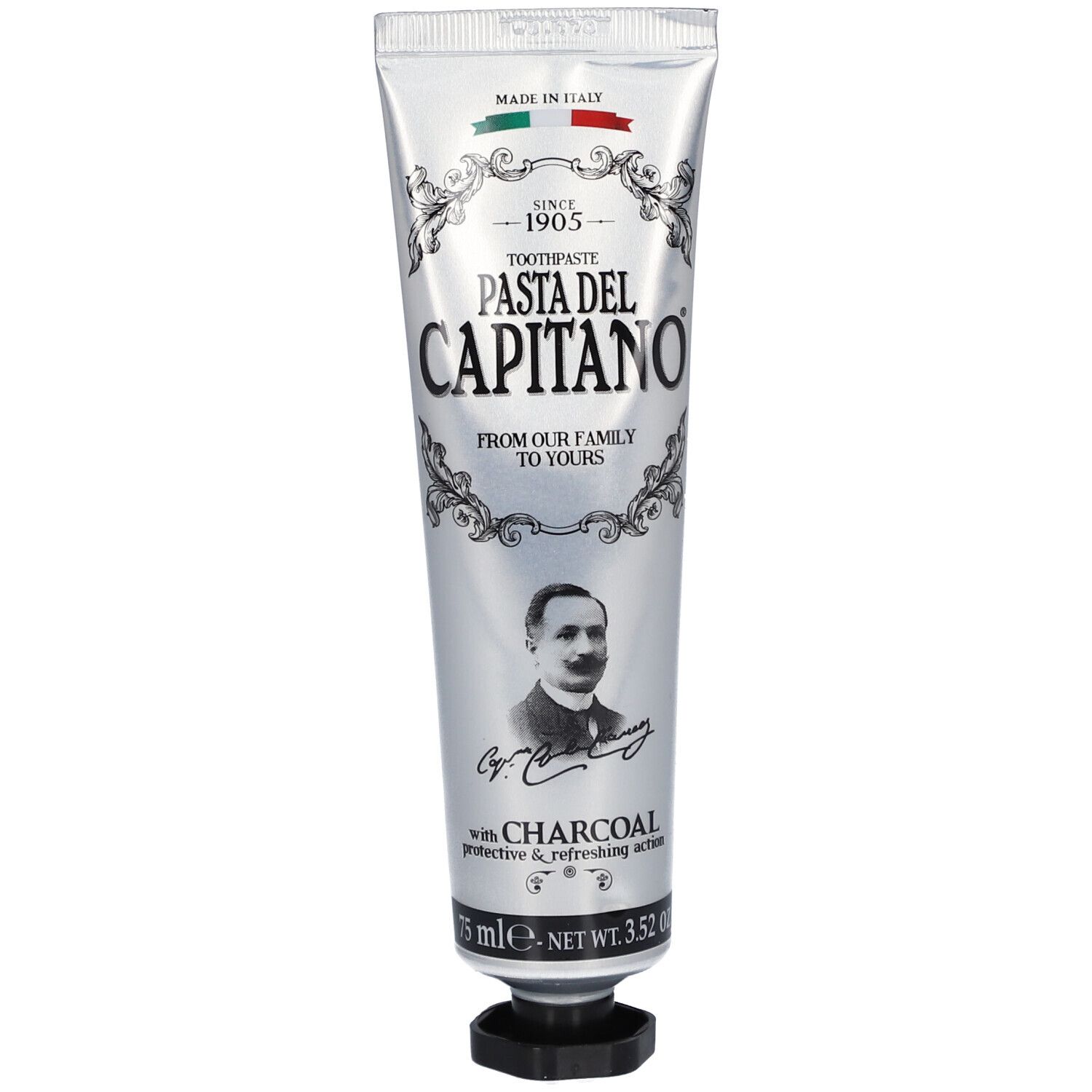 Pasta del Capitano Charcoal Tandpasta 75 ml Zahnpasta