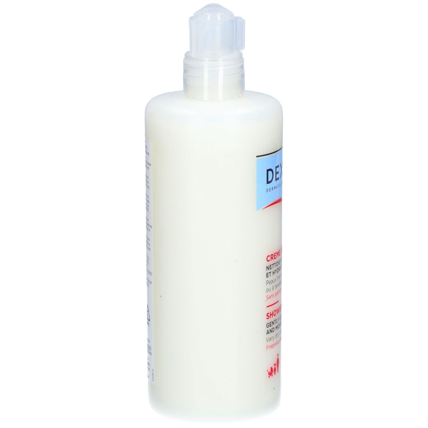 Weiße Flasche mit Pumpspender, Eucerin DermoCapillaire.