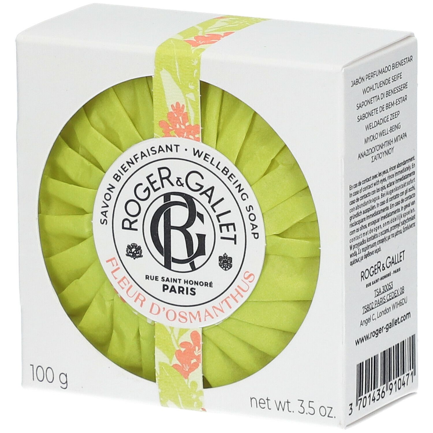 Roger & Gallet Savon Bienfaisant Fleur D'osmanthus