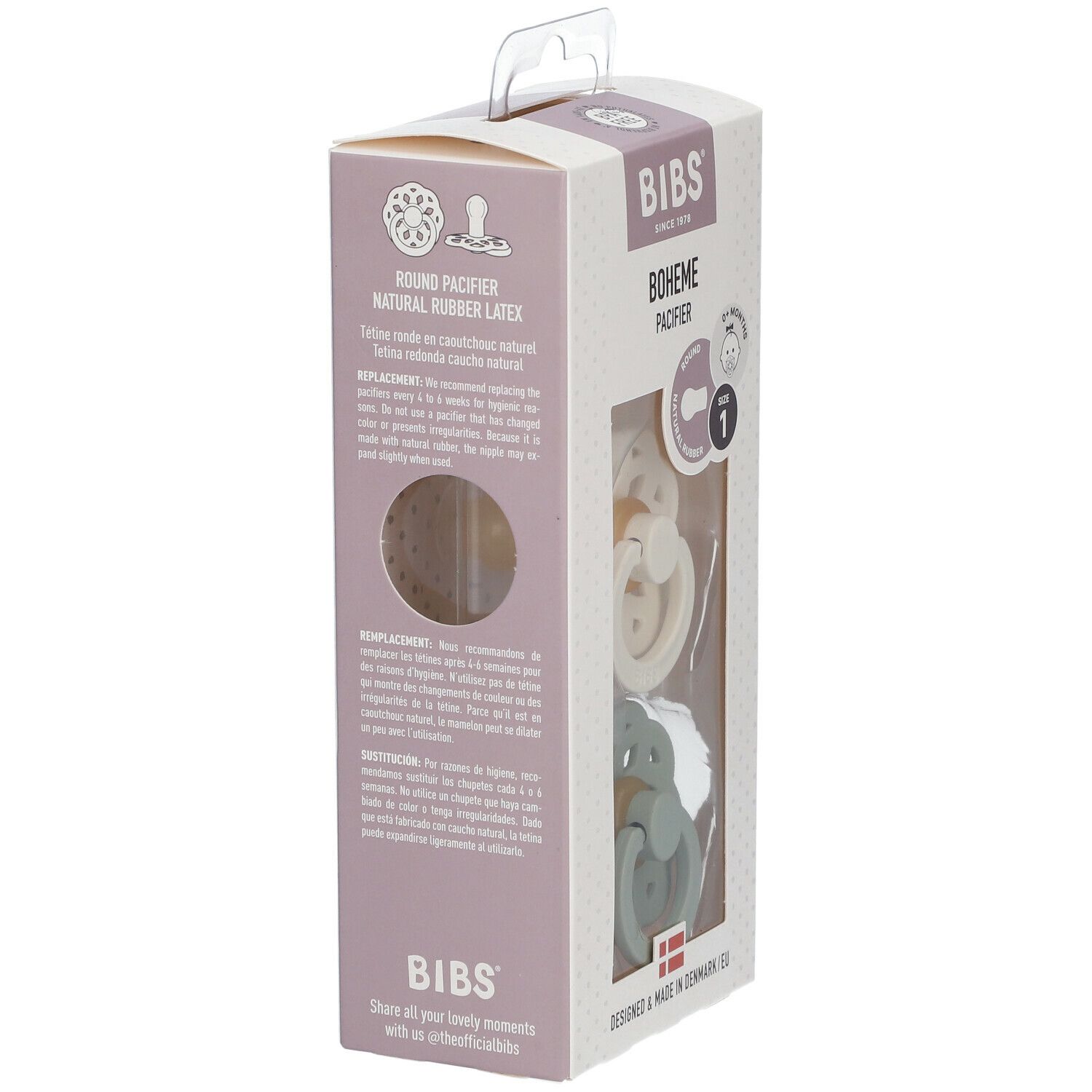 BIBS® BIBS BOHEME Sauger Salbei - Elfenbein 0 - 6 Monate Größe 1