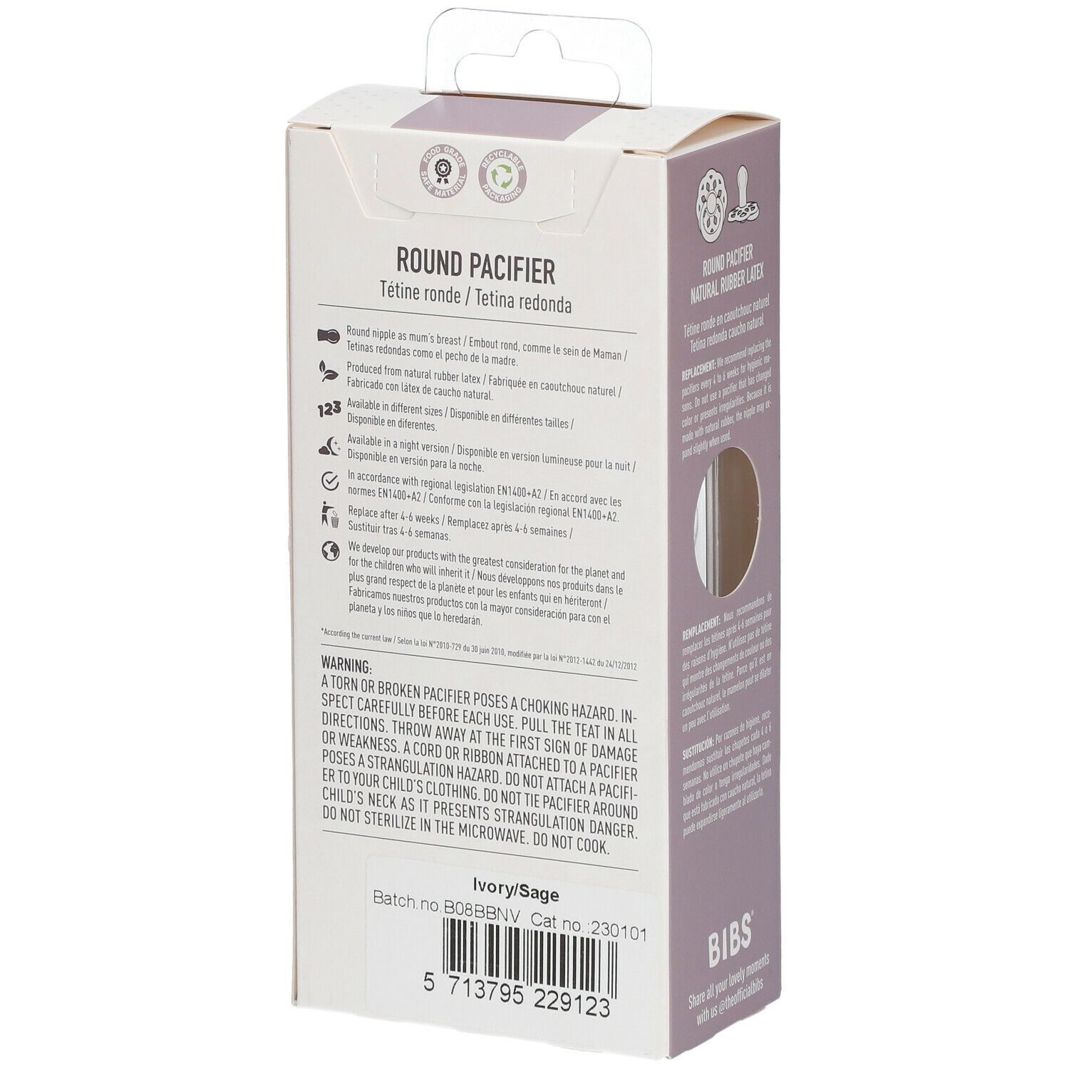 BIBS® BIBS BOHEME Sauger Salbei - Elfenbein 0 - 6 Monate Größe 1