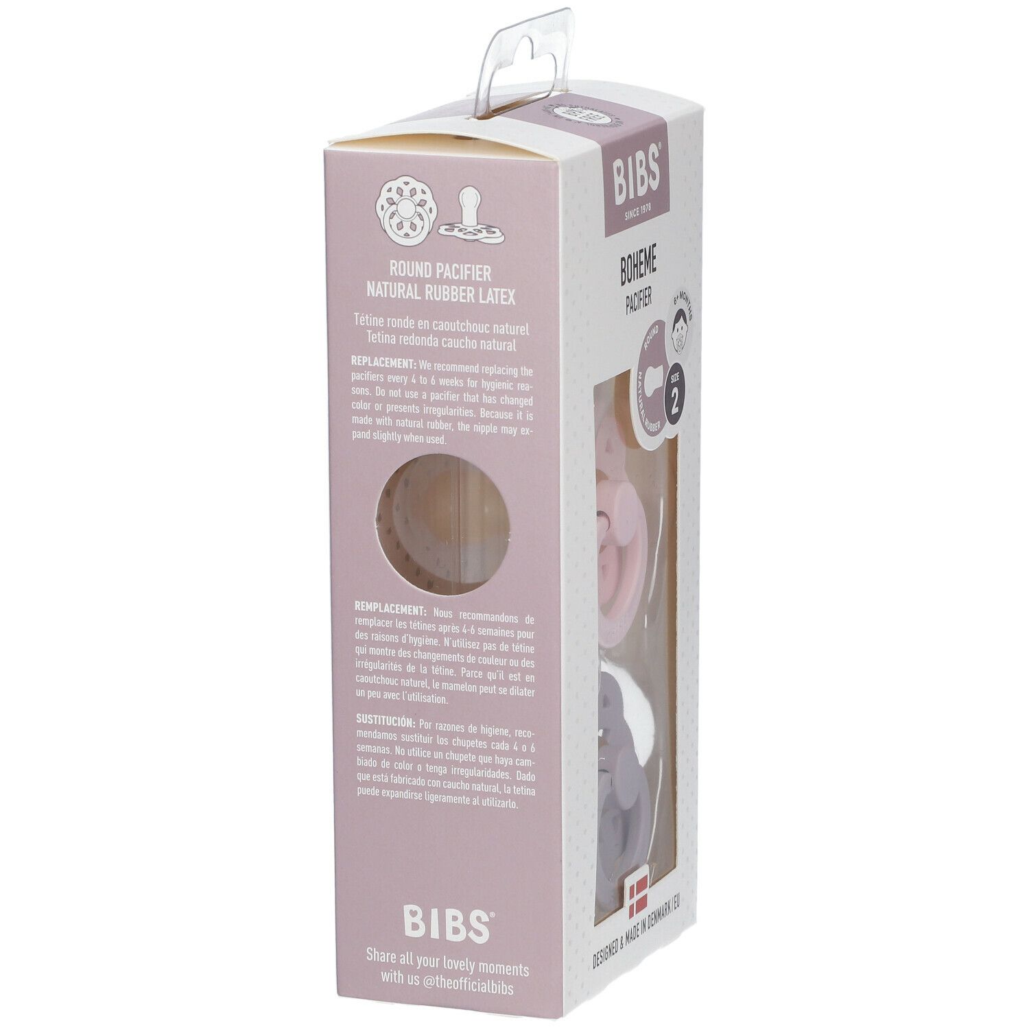 BIBS® BIBS BOHEME Sauger Blume - Lila 6 - 18 Monate Größe 2