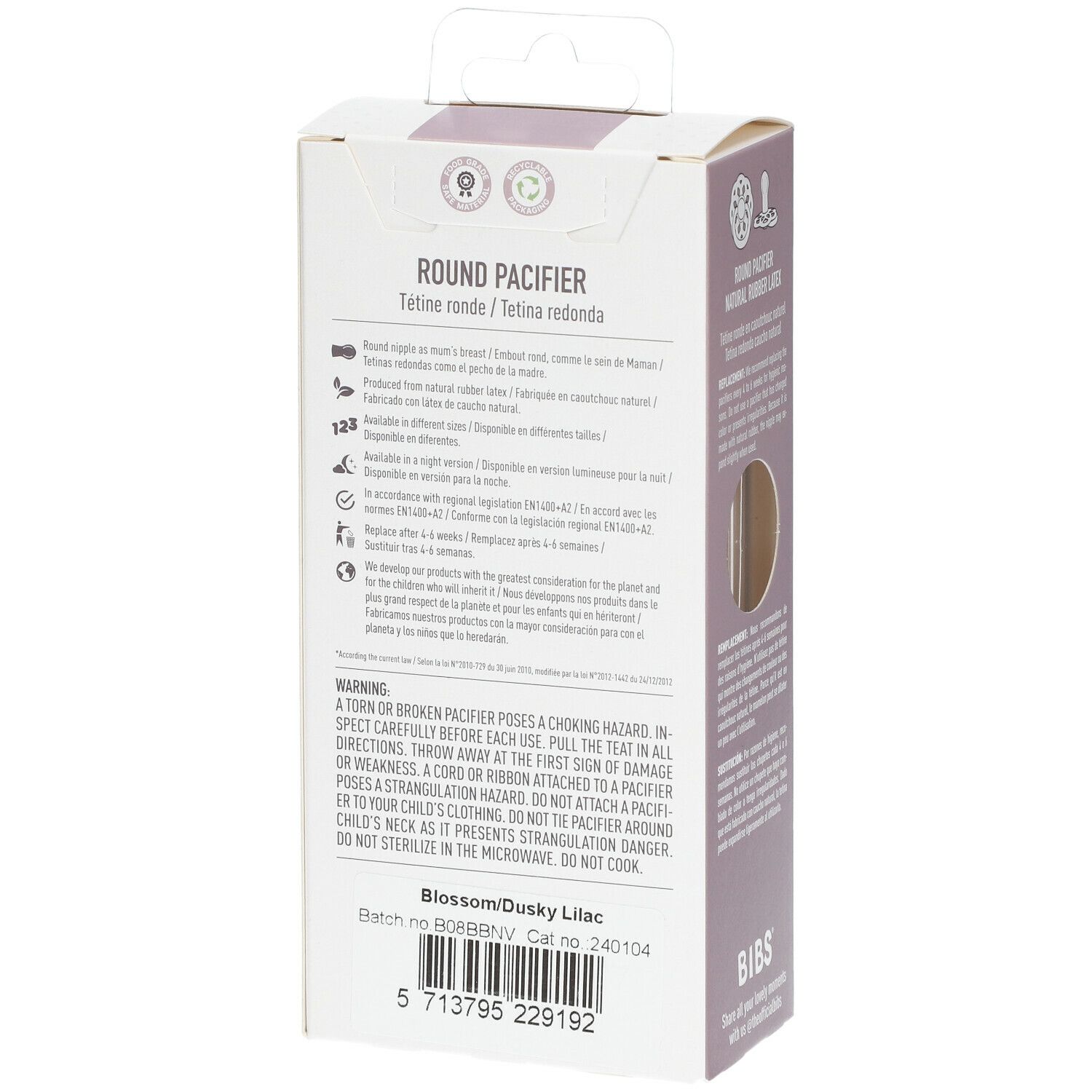 BIBS® BIBS BOHEME Sauger Blume - Lila 6 - 18 Monate Größe 2