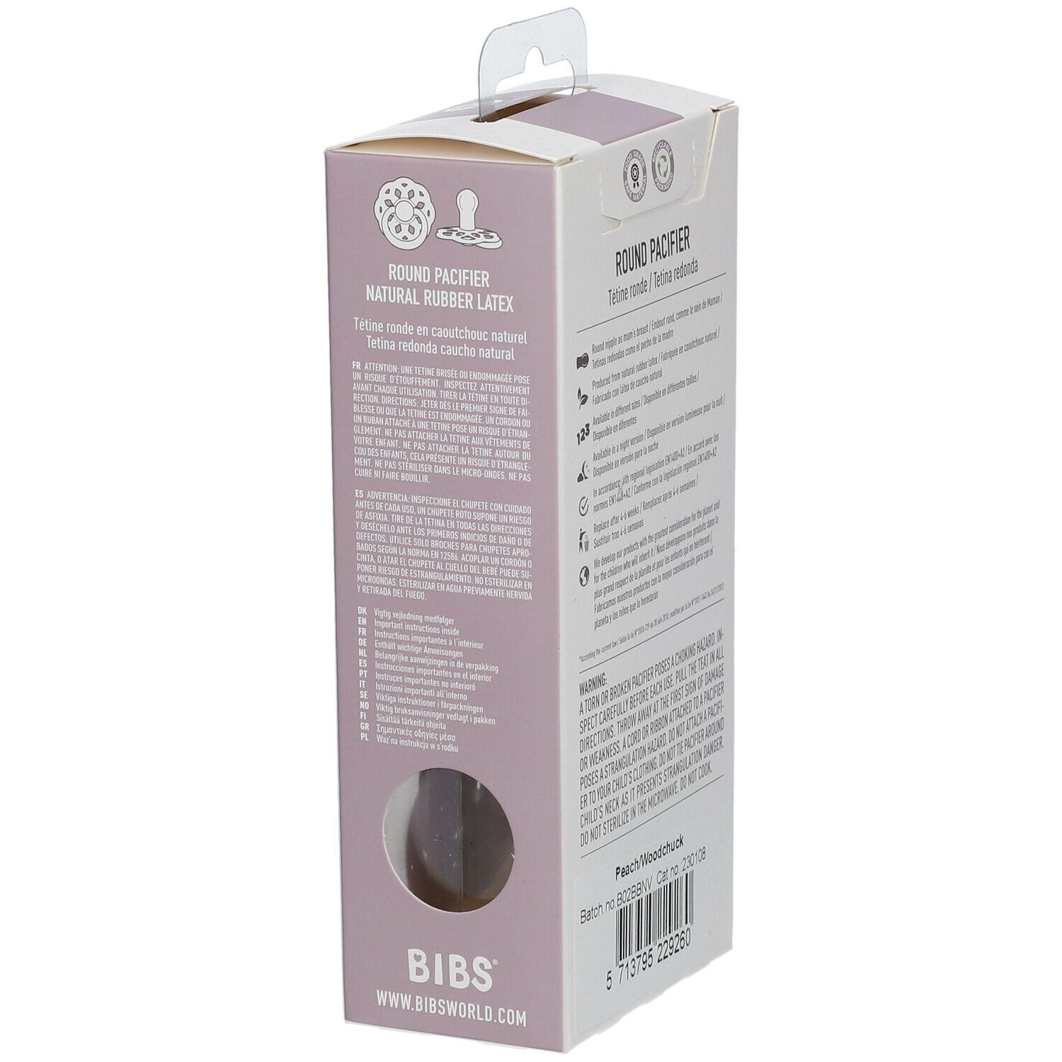 BIBS® BIBS BOHEME Sauger Pfirsich - Murmeltier 0 - 6 Monate Größe 1