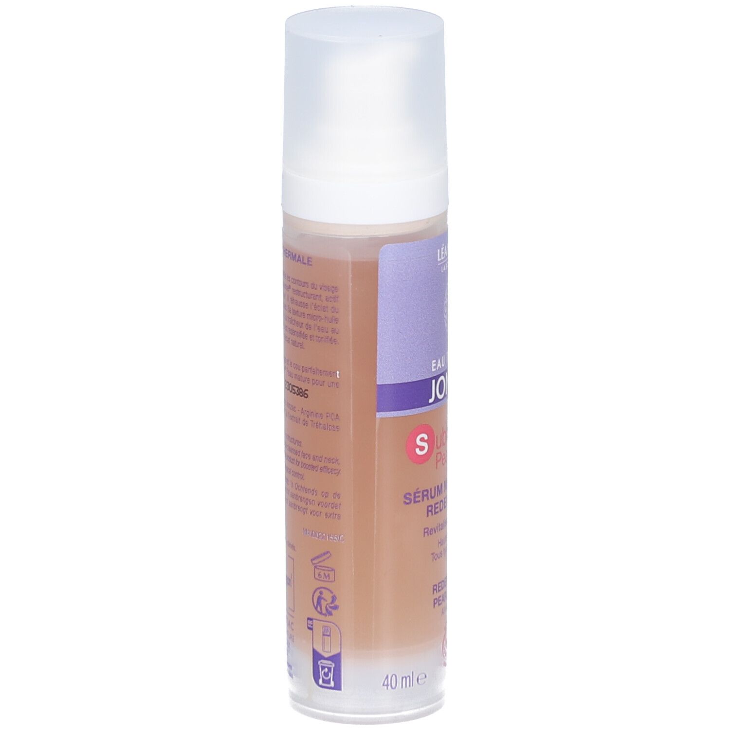 Jonzac Sublimactive Serum. Flasche mit Sprühkopf. Aufdrucke mit Produktinformationen. 40 ml.