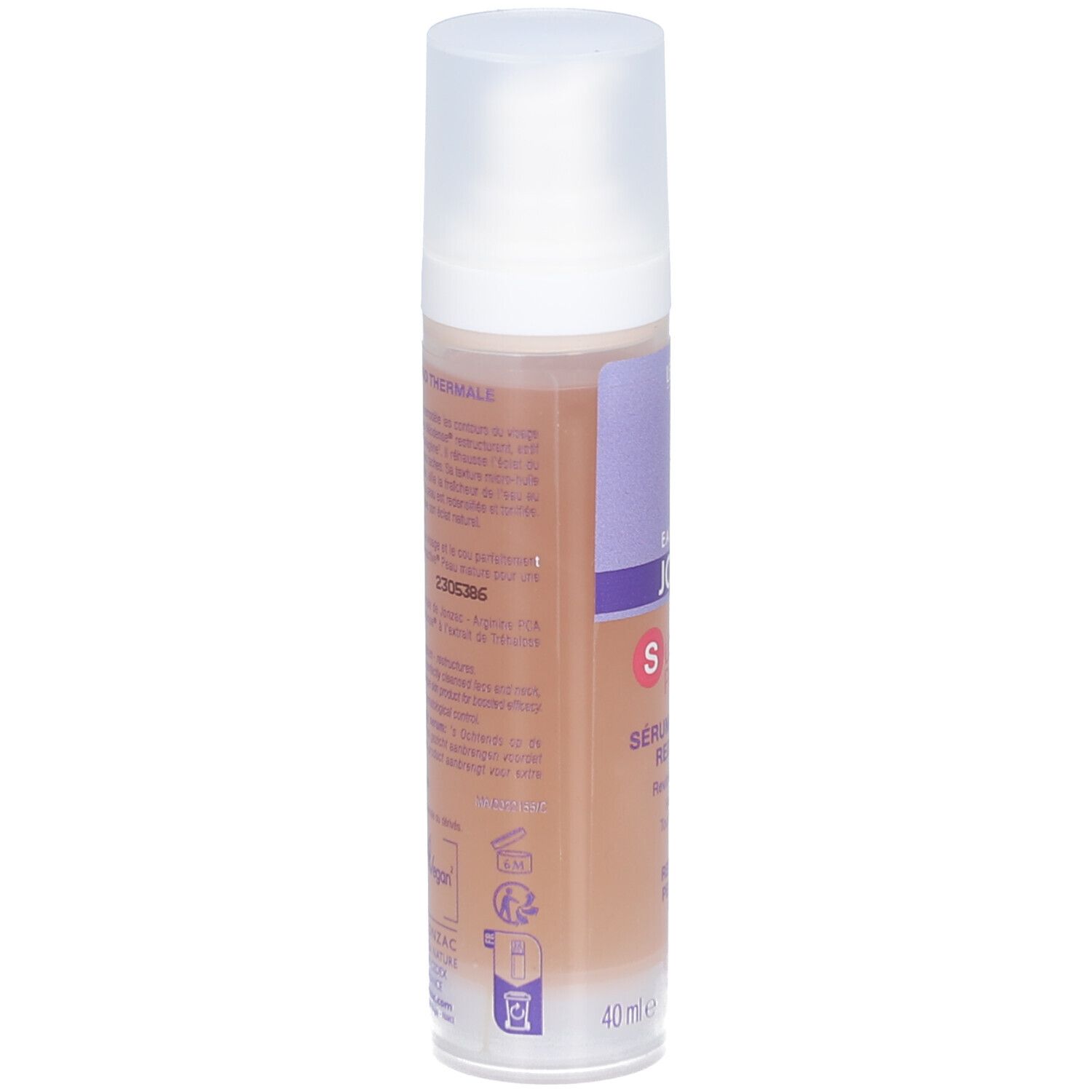 Jonzac Sublimactive Serum. Flasche mit Sprühkopf. Produktbezeichnung und Logo. 40 ml.