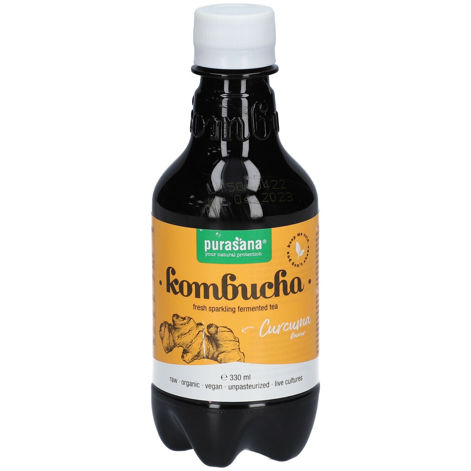 Purasana Kombucha Curcuma Flavour Drink Bio