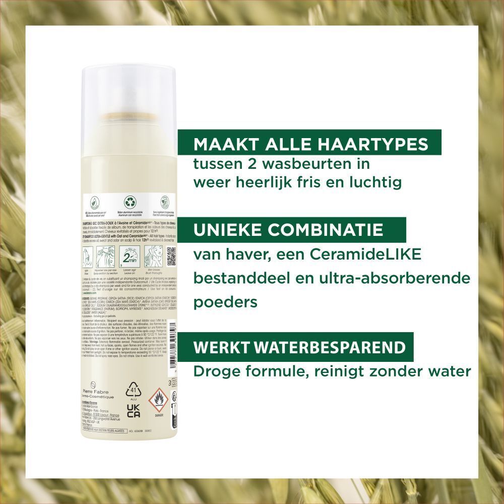 Productinformatie. Bespaart water. Droge formule, reinigt zonder water. Voor alle haartypes.