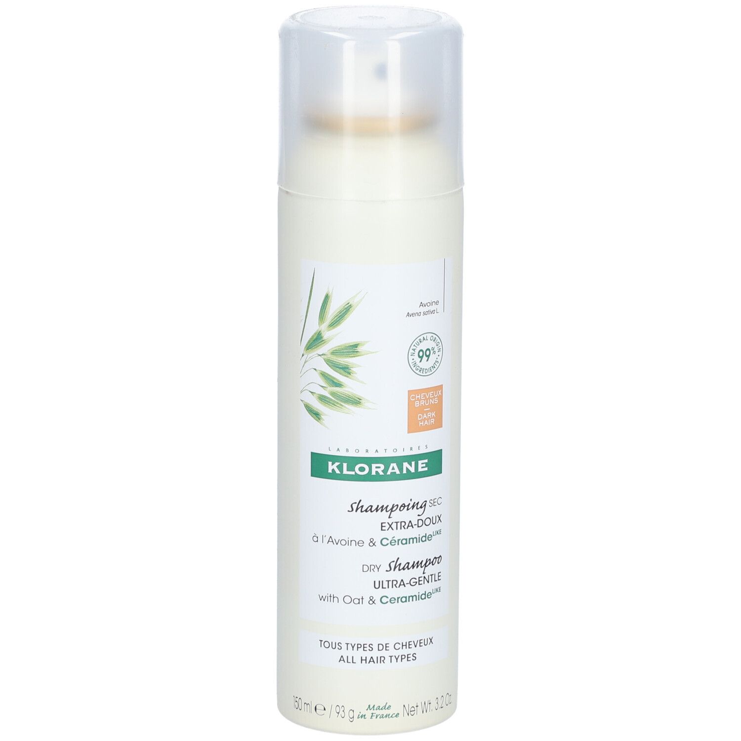 Klorane Dry Shampoo Ultra-Gentle with Oat & Ceramide???? Dark Hair 150 ml