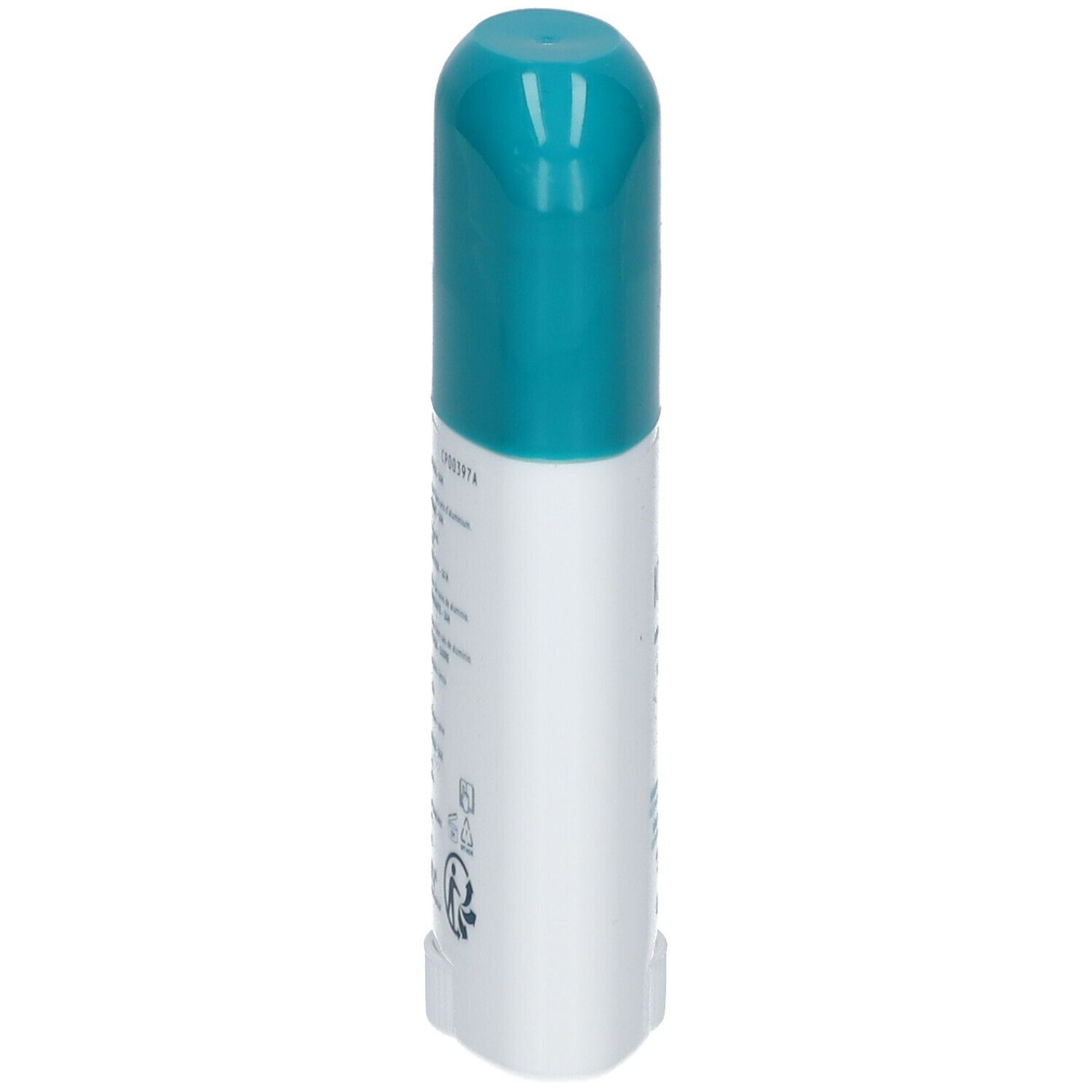 Stick déodorant RoC KEOPS. Récipient blanc, capuchon turquoise. Dos avec texte. Sans alcool, sans parfum, sans sels d'aluminium. 40 ml.