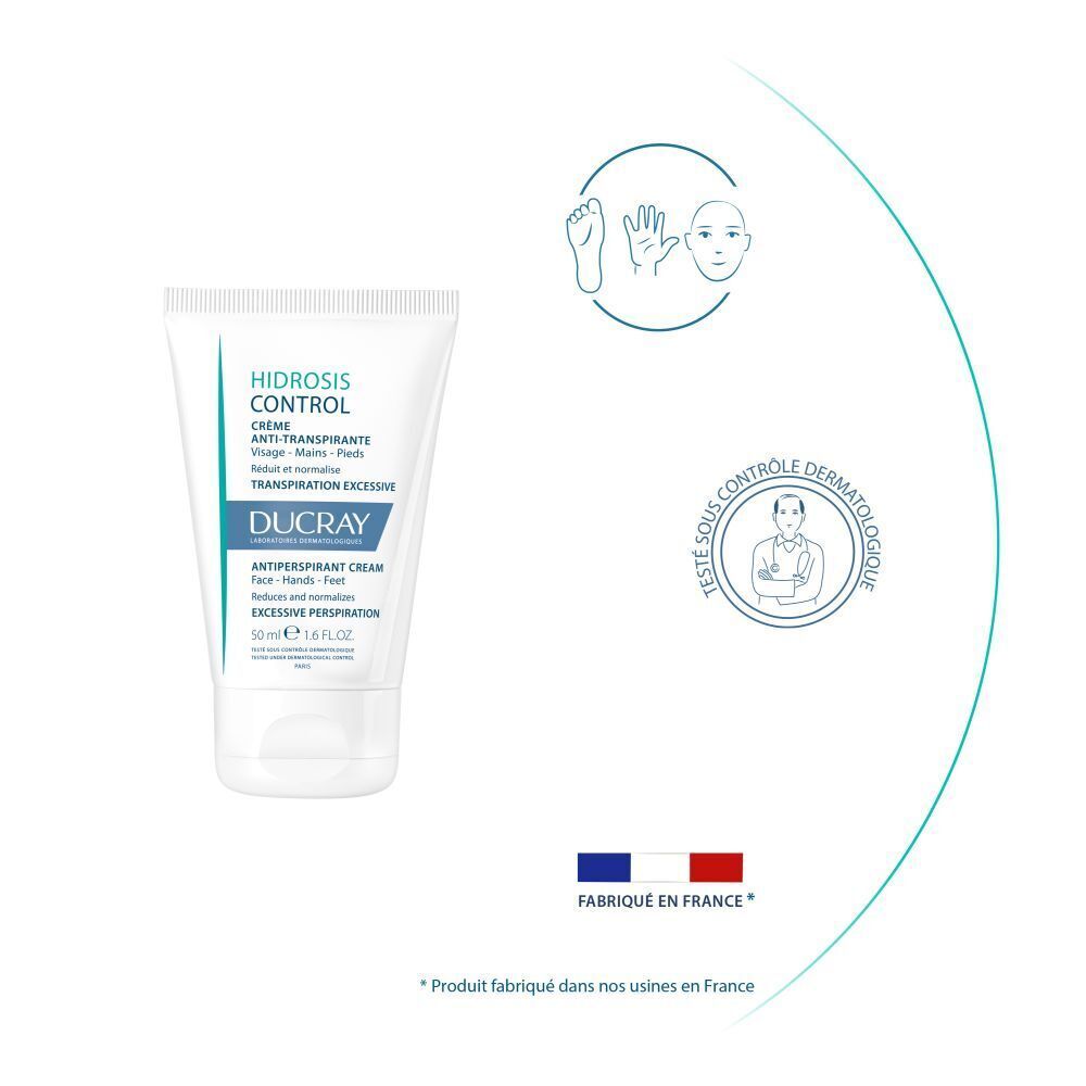 Tube de crème avec nom et logo. Pour visage, mains et pieds.