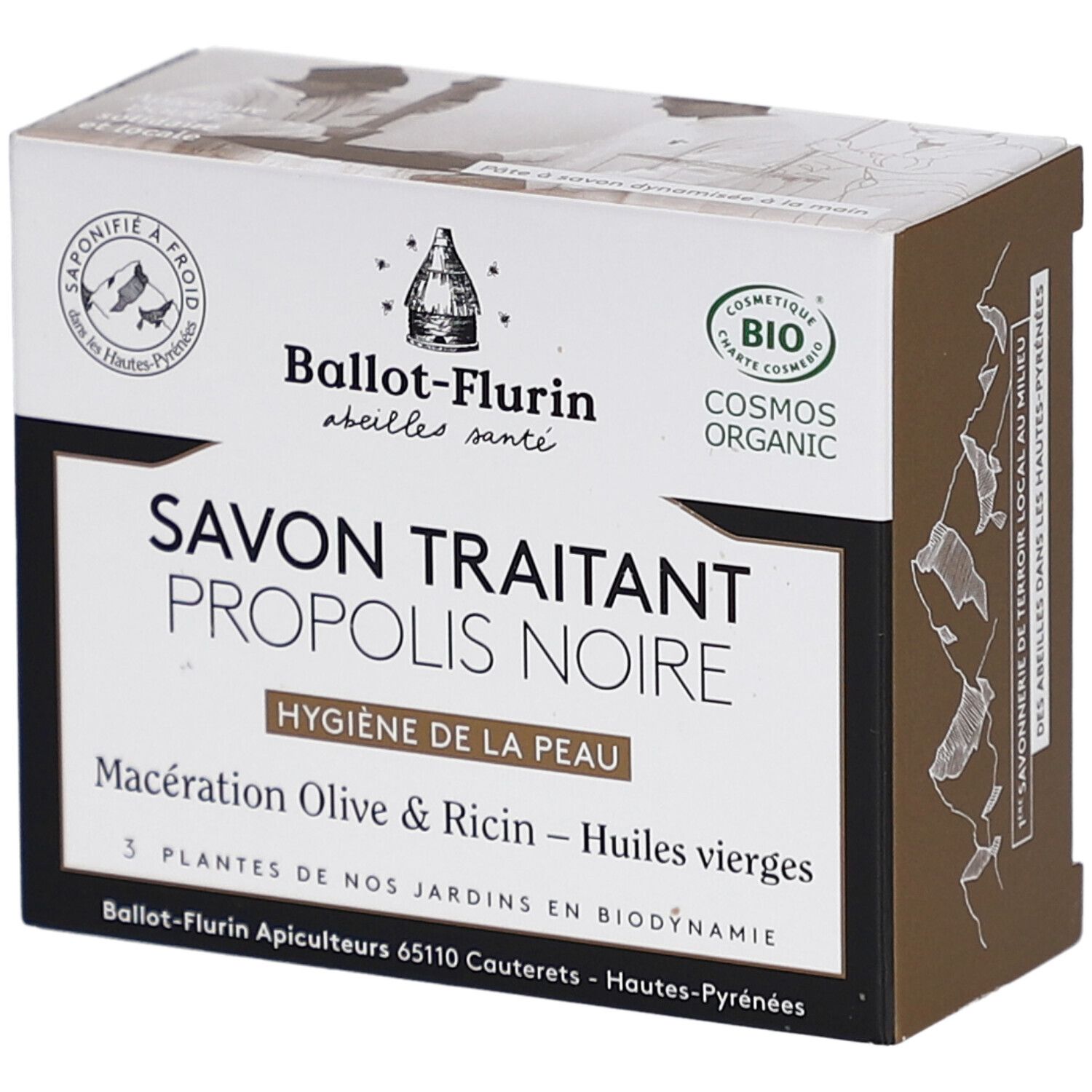 Ballot-Flurin Savon traitant propolis noire bio 100g 100 g Seife