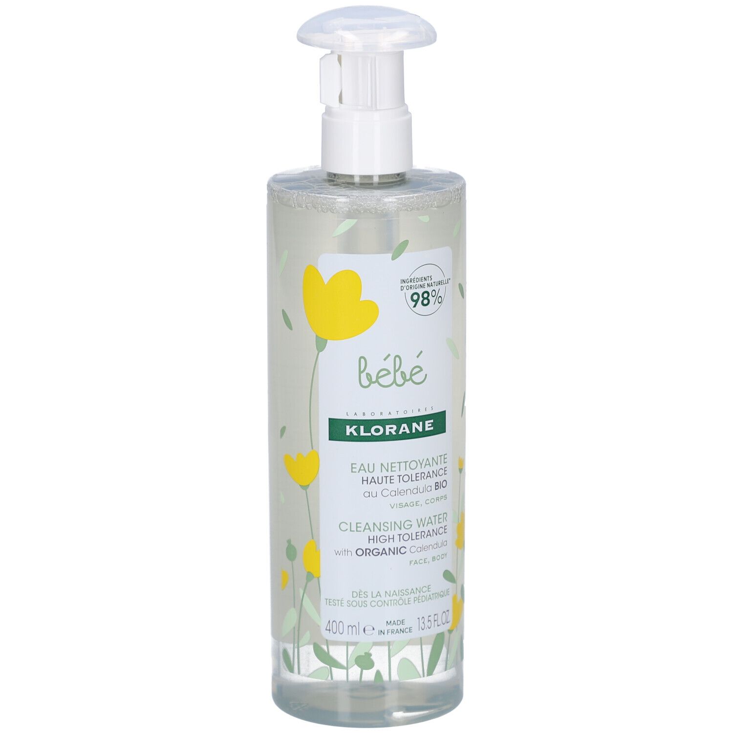 Klorane Baby BIO Calendula Reinigungswasser Hohe Verträglichkeit Gesicht und Körper
