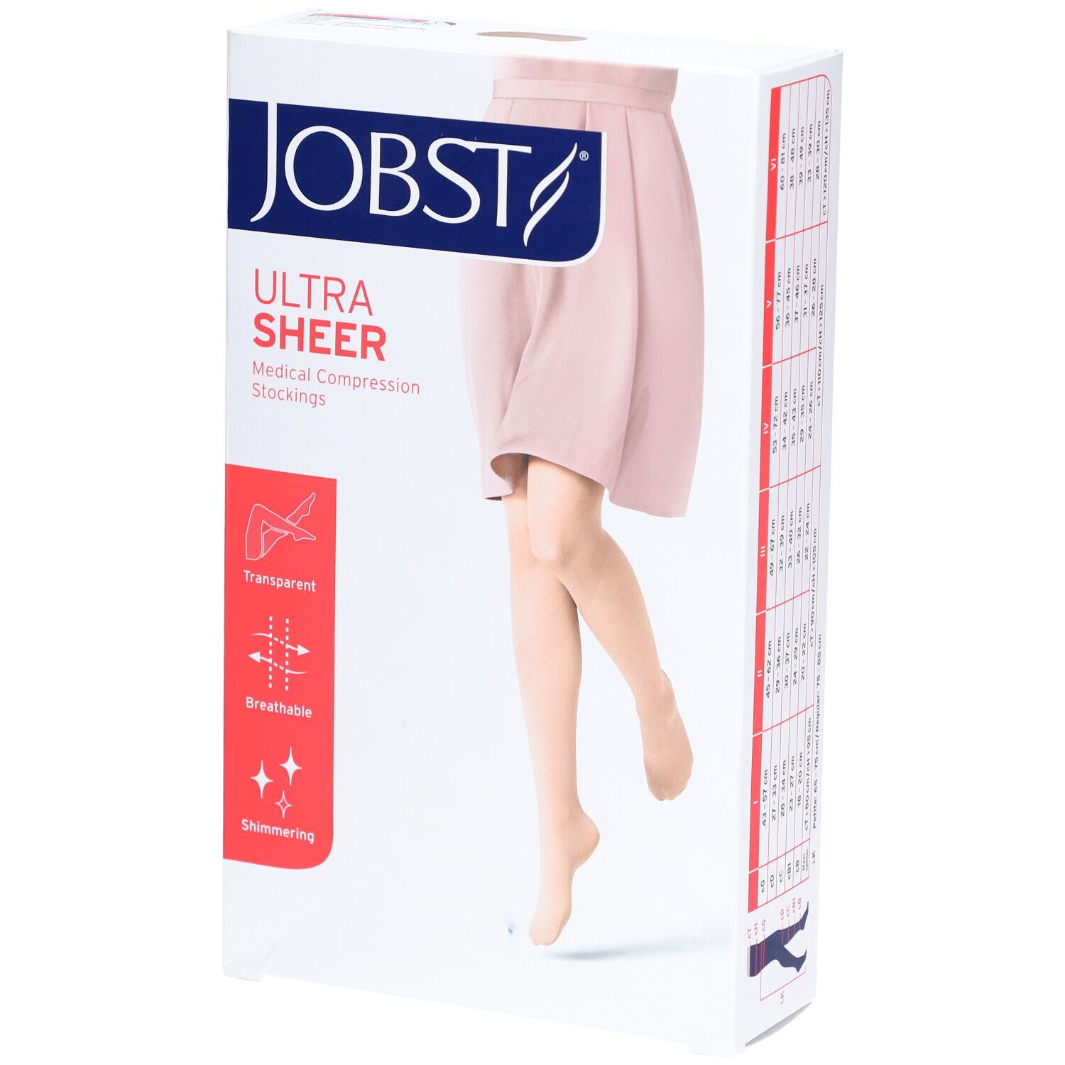 Jobst Ultrasheer Collant Classe AT Regular Noir Large