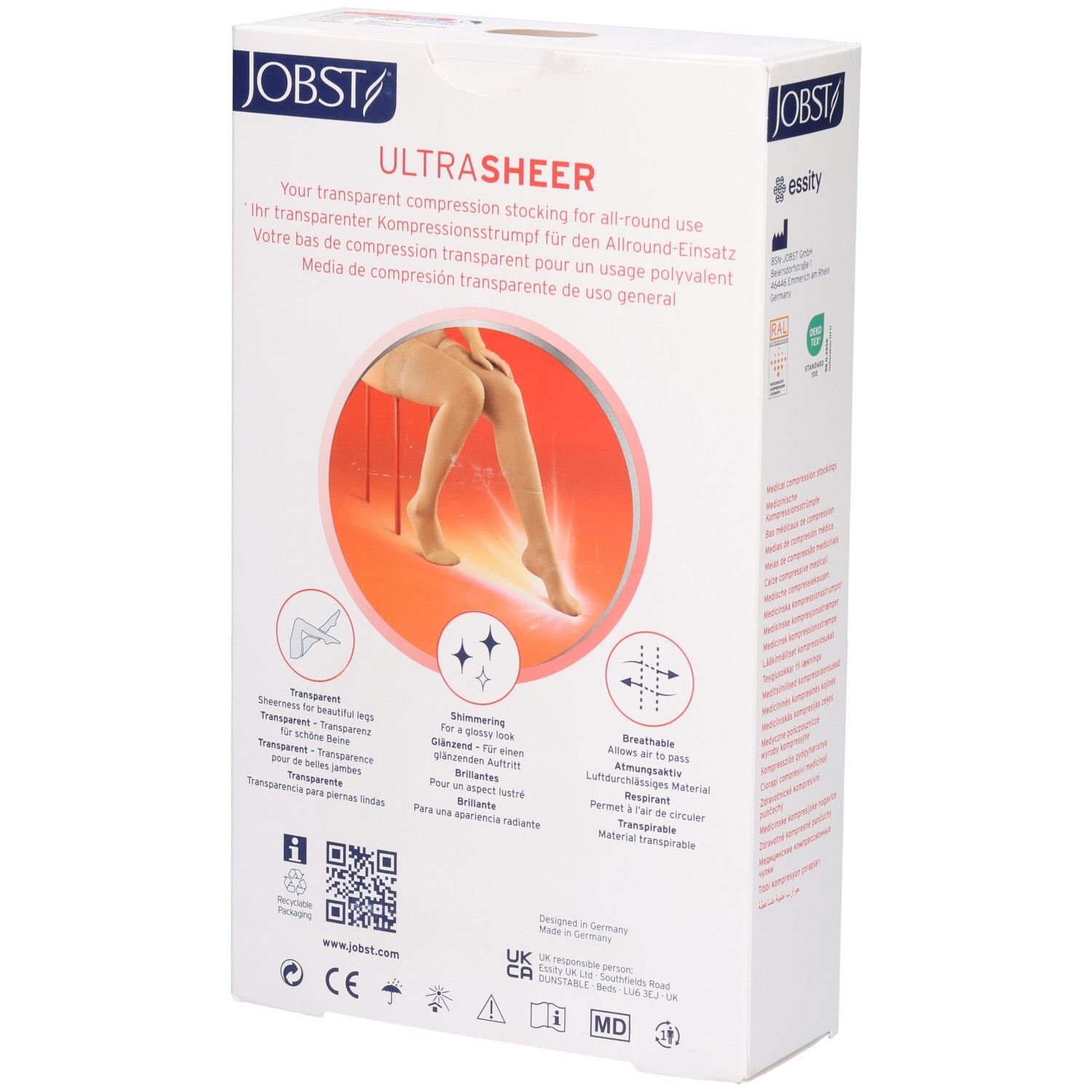 Jobst Ultrasheer Kompressionsstrumpf: Transparent, atmungsaktiv, für den täglichen Gebrauch.